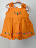 Vintage Orange Floral Detailed Bloomer Set