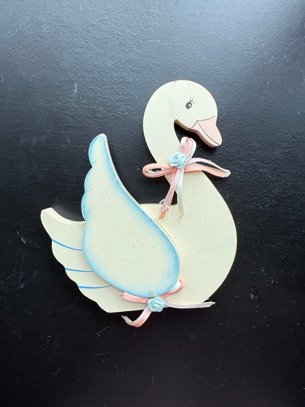 Vintage Wooden Swan