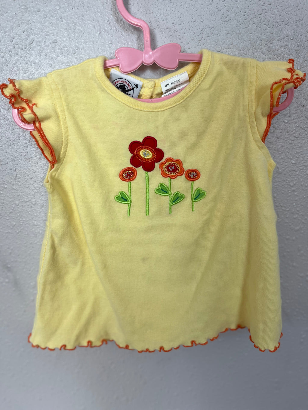 Vintage Yellow Floral Blouse