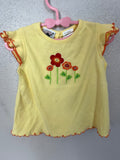 Vintage Yellow Floral Blouse