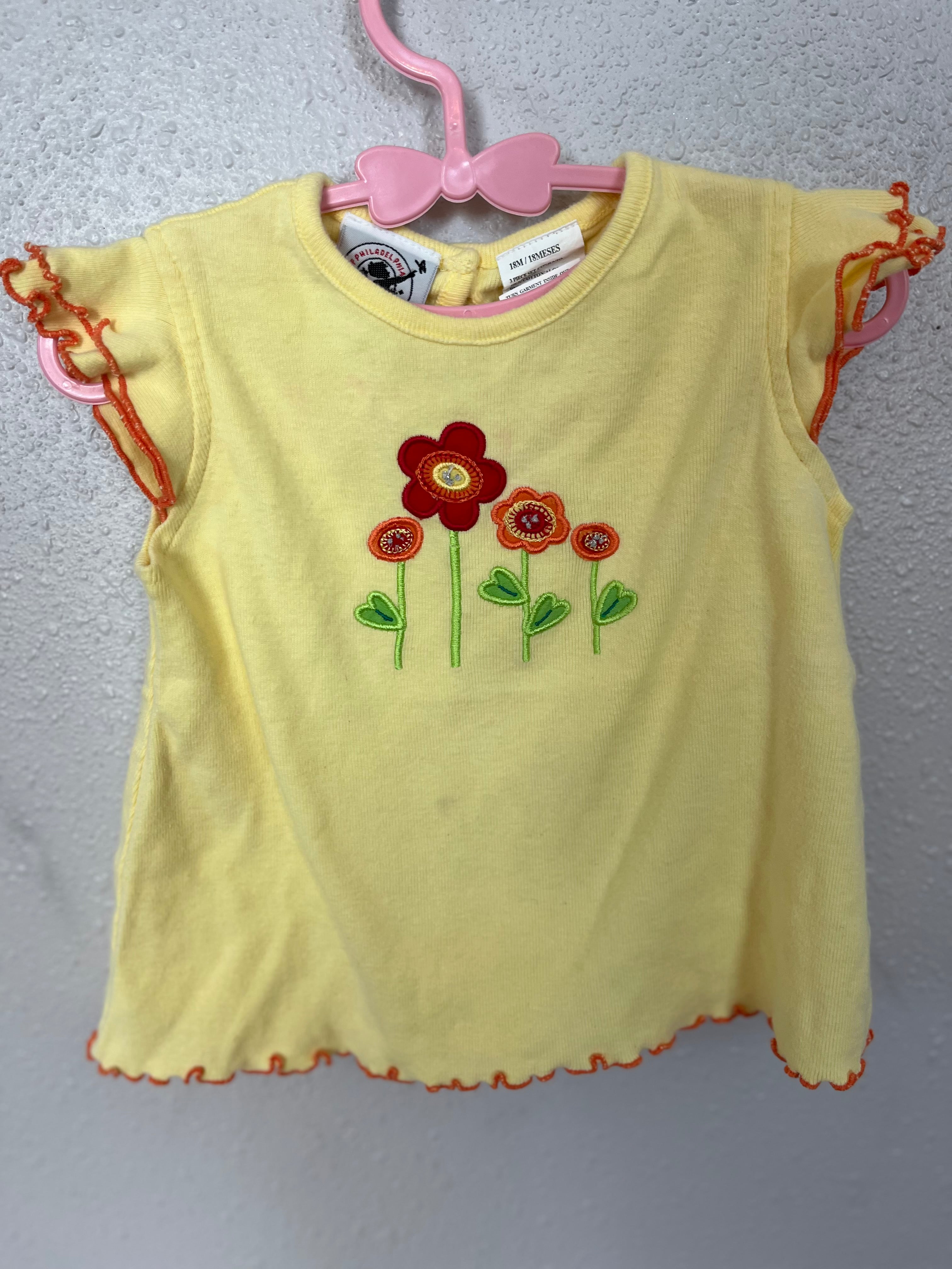 Vintage Yellow Floral Blouse