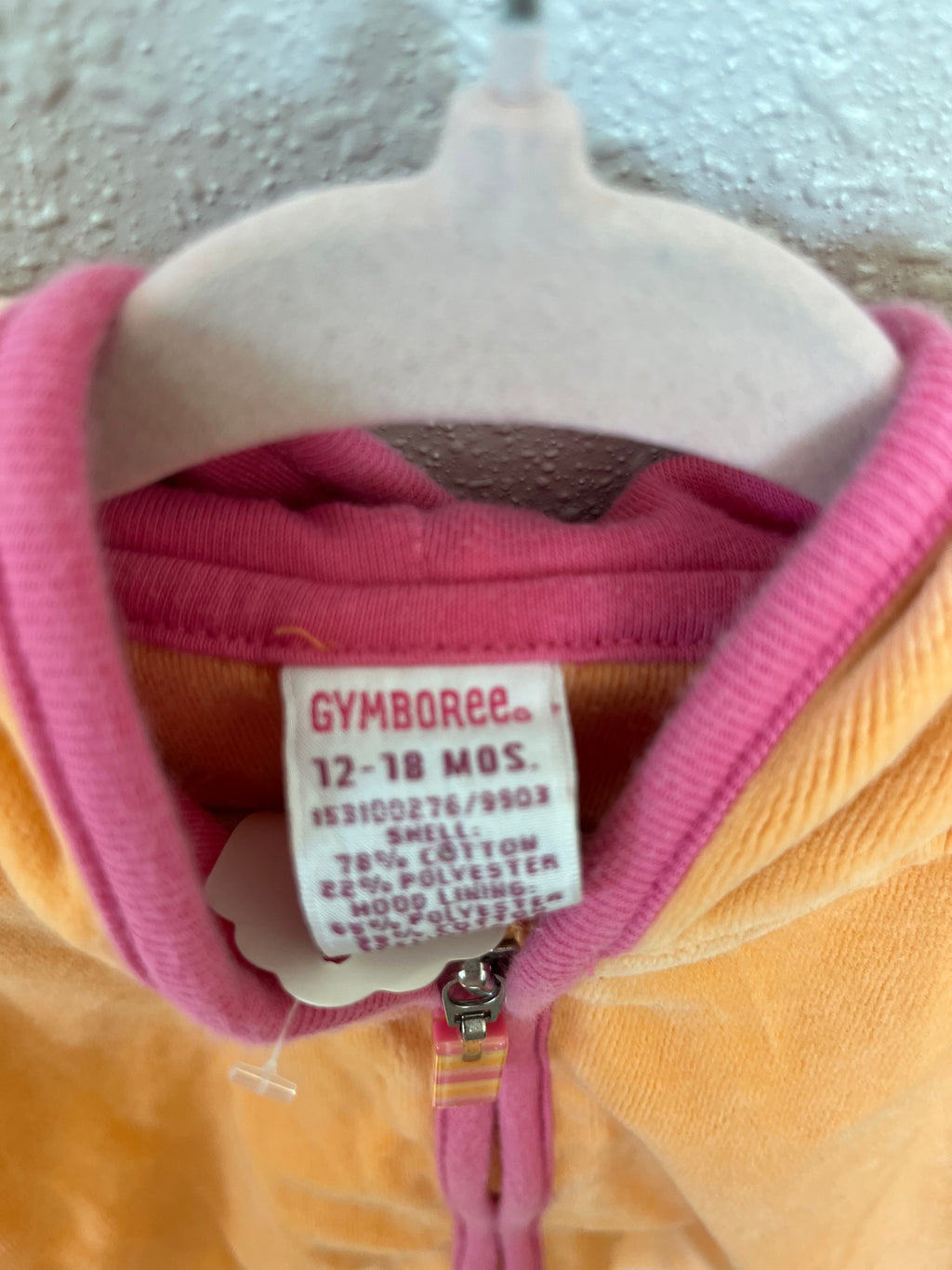 Y2K Orange and Pink Velour Jacket