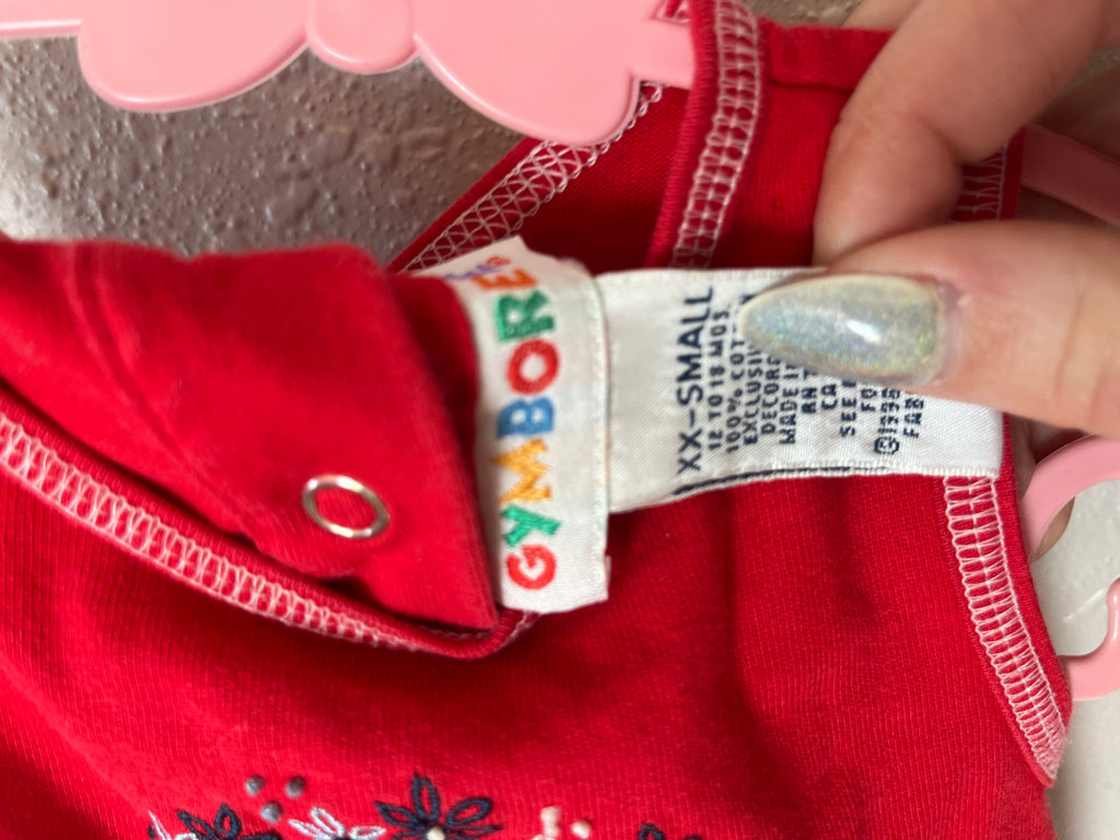 Vintage Gymboree Floral Red Tank