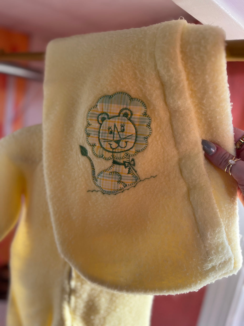 Vintage Yellow Fleece Suit with Carseat Cover