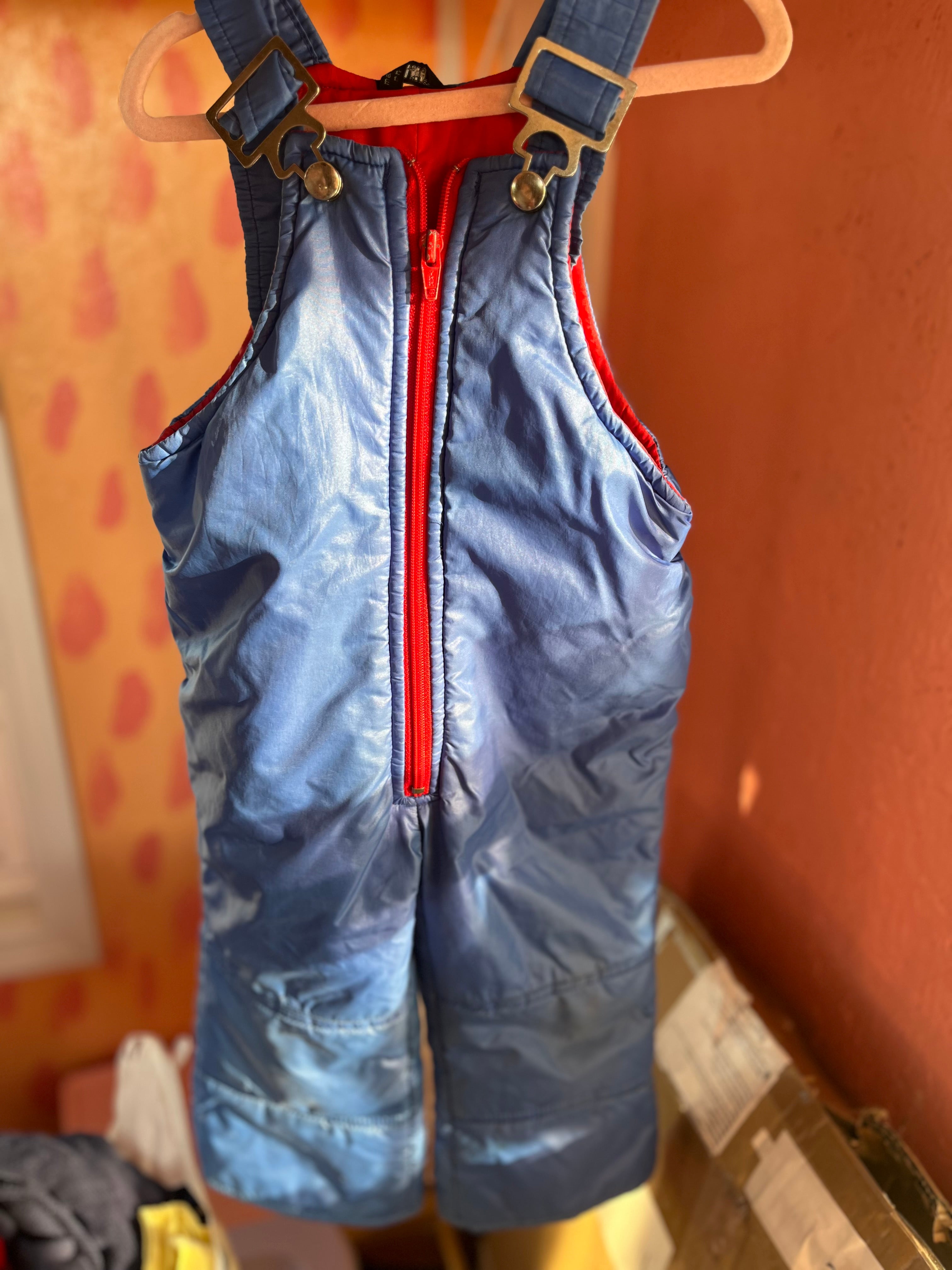 Vintage Blue Snow Coveralls