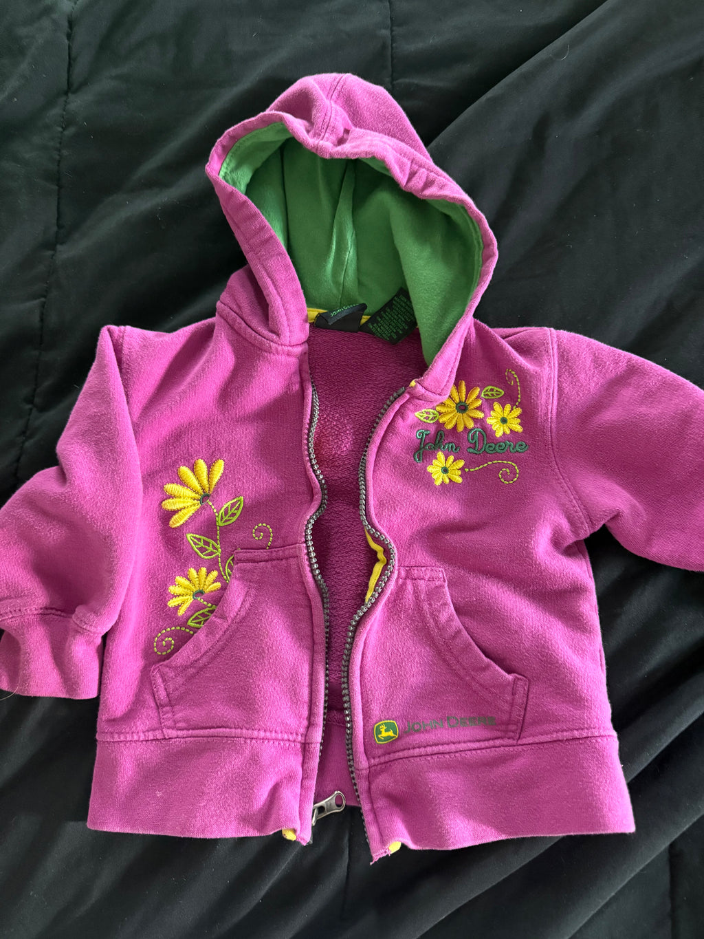Y2K John Deere Purple and Green Floral Jacket
