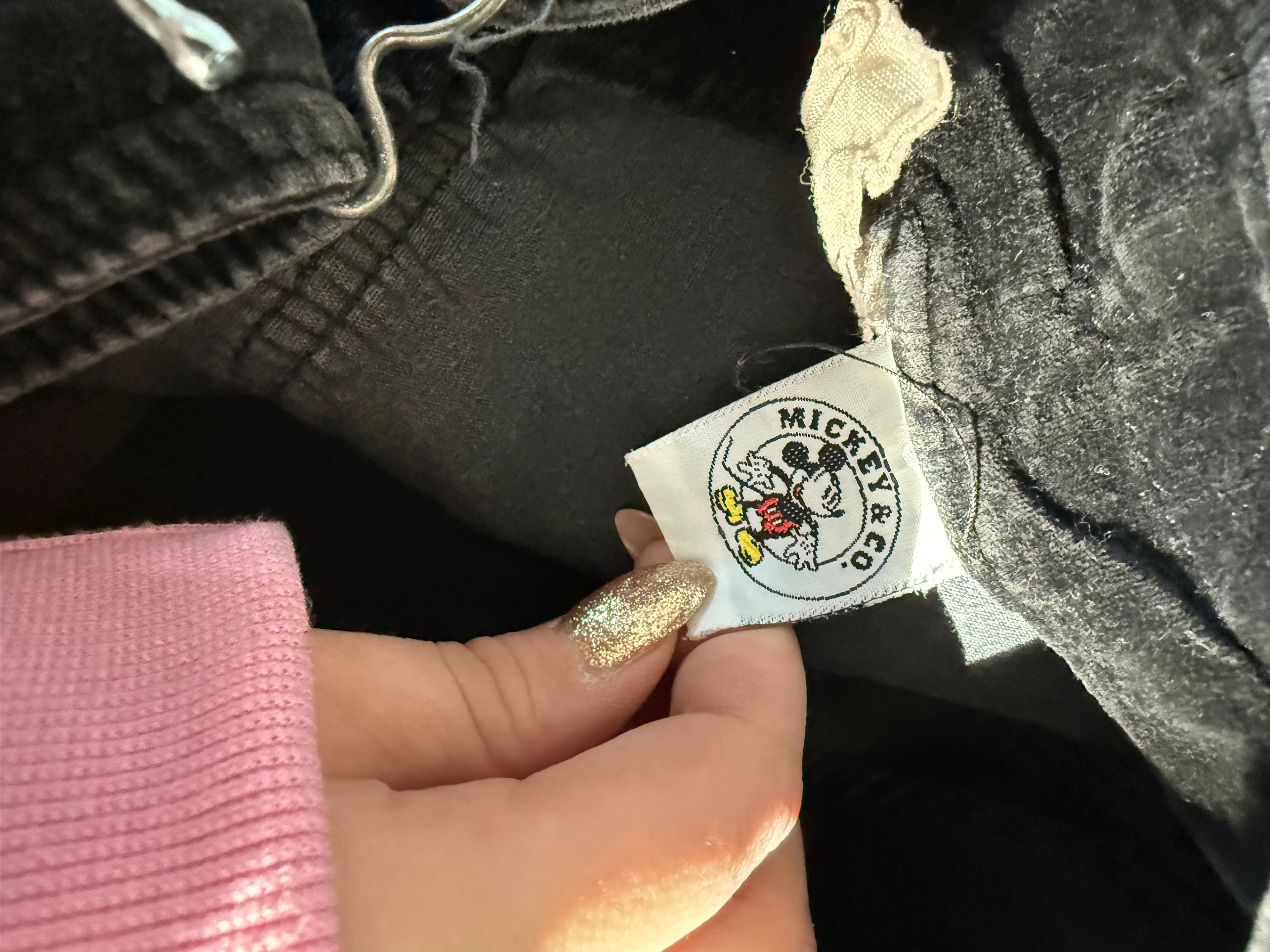 Vintage Disney Minnie Black Velvet Overalls