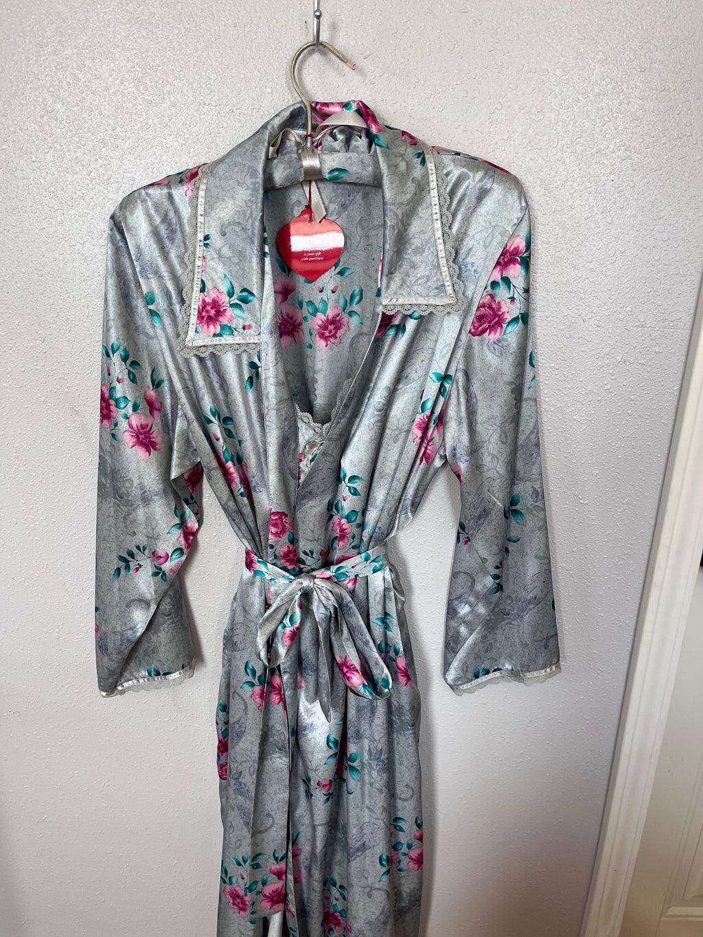 Vintage Floral Slip with Robe