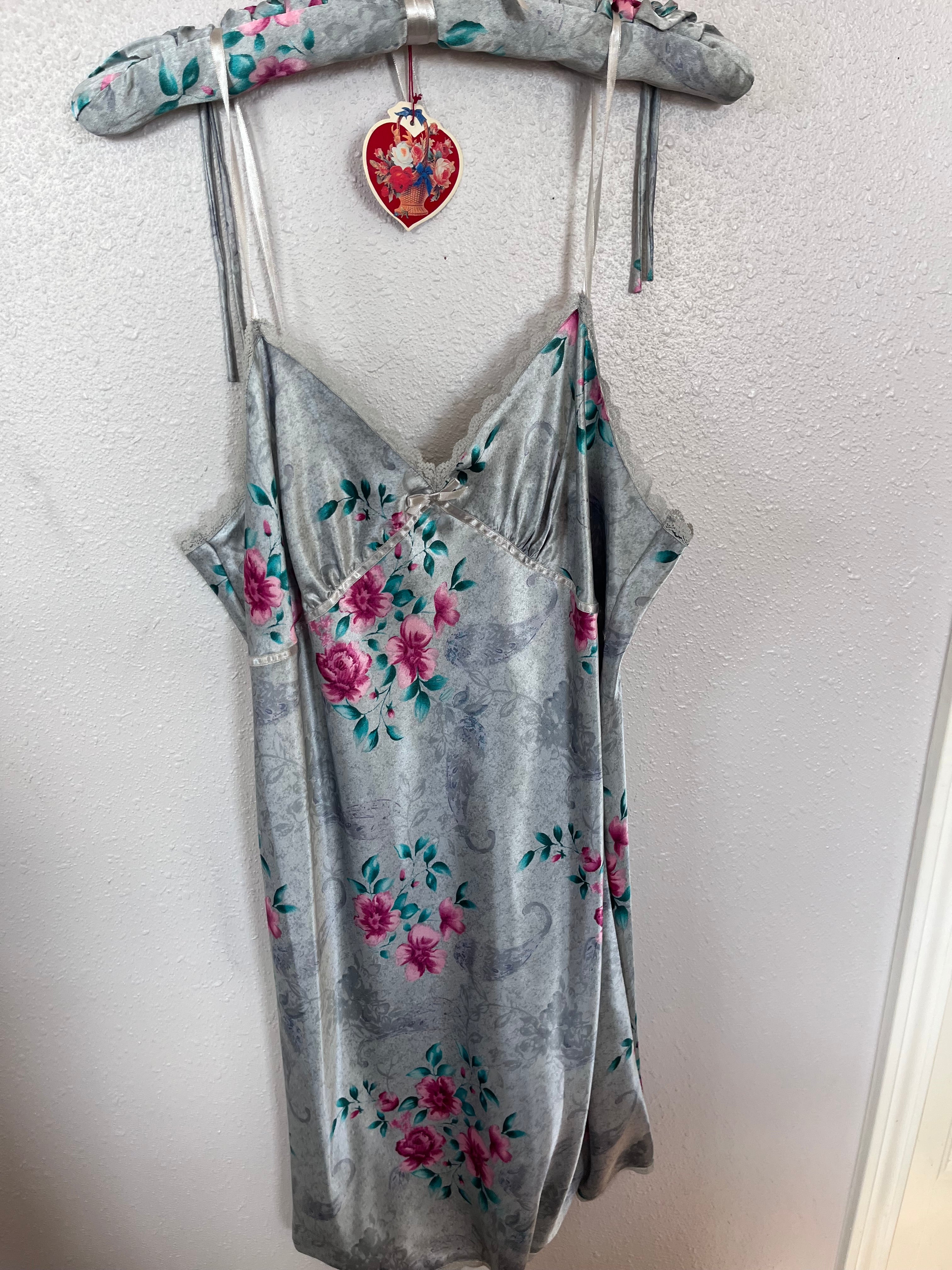 Vintage Floral Slip with Robe
