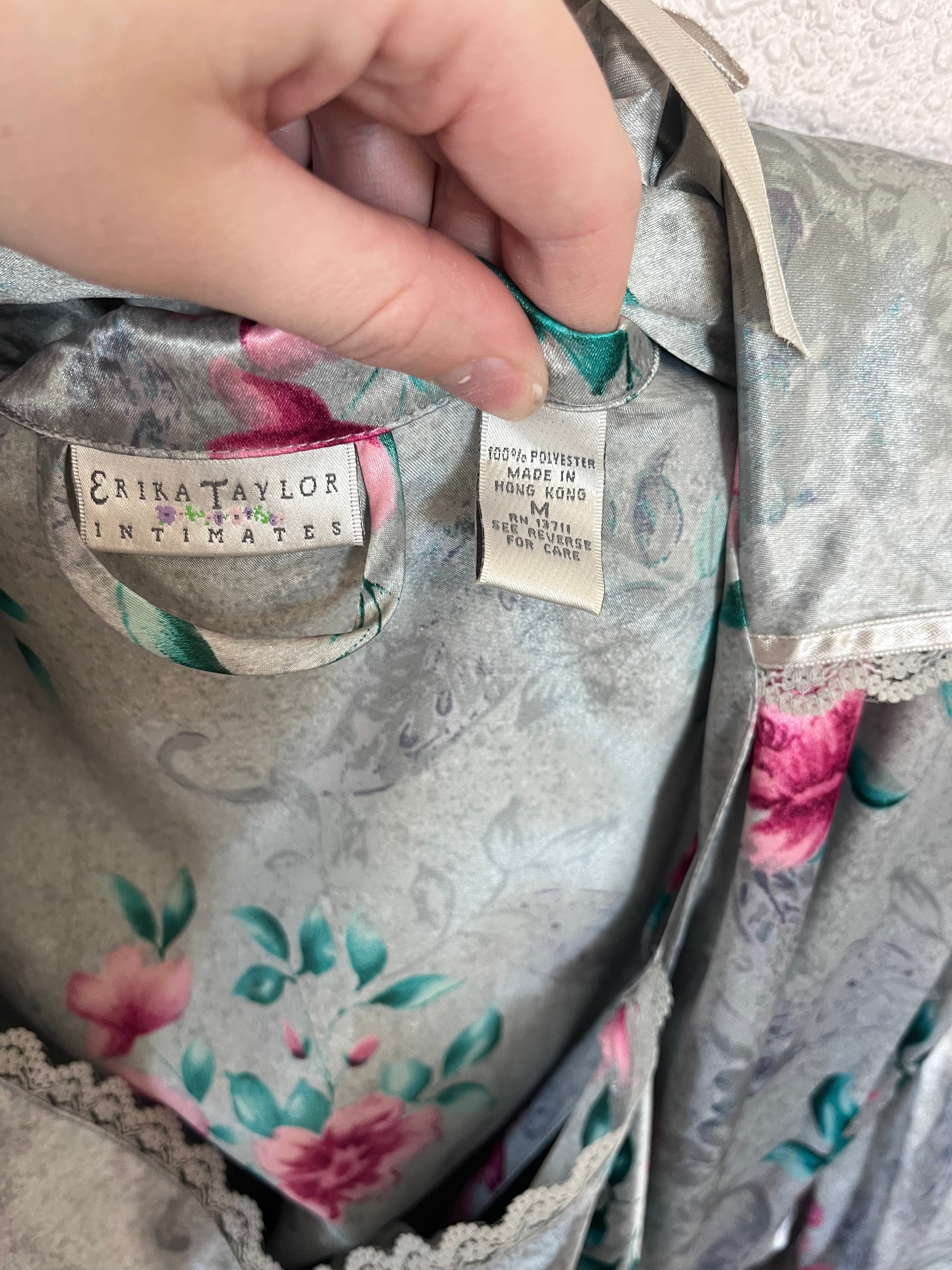 Vintage Floral Slip with Robe