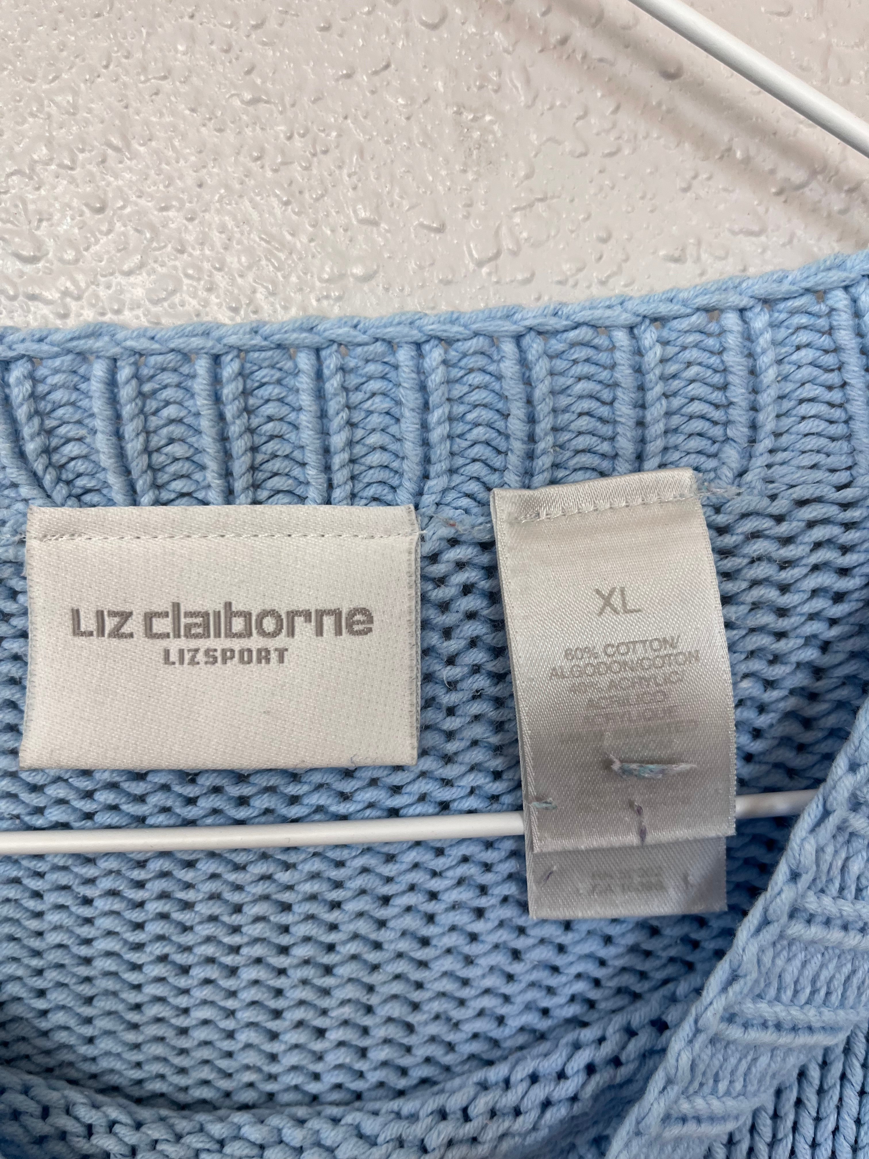 Vintage Liz Claiborne Blue Sweater