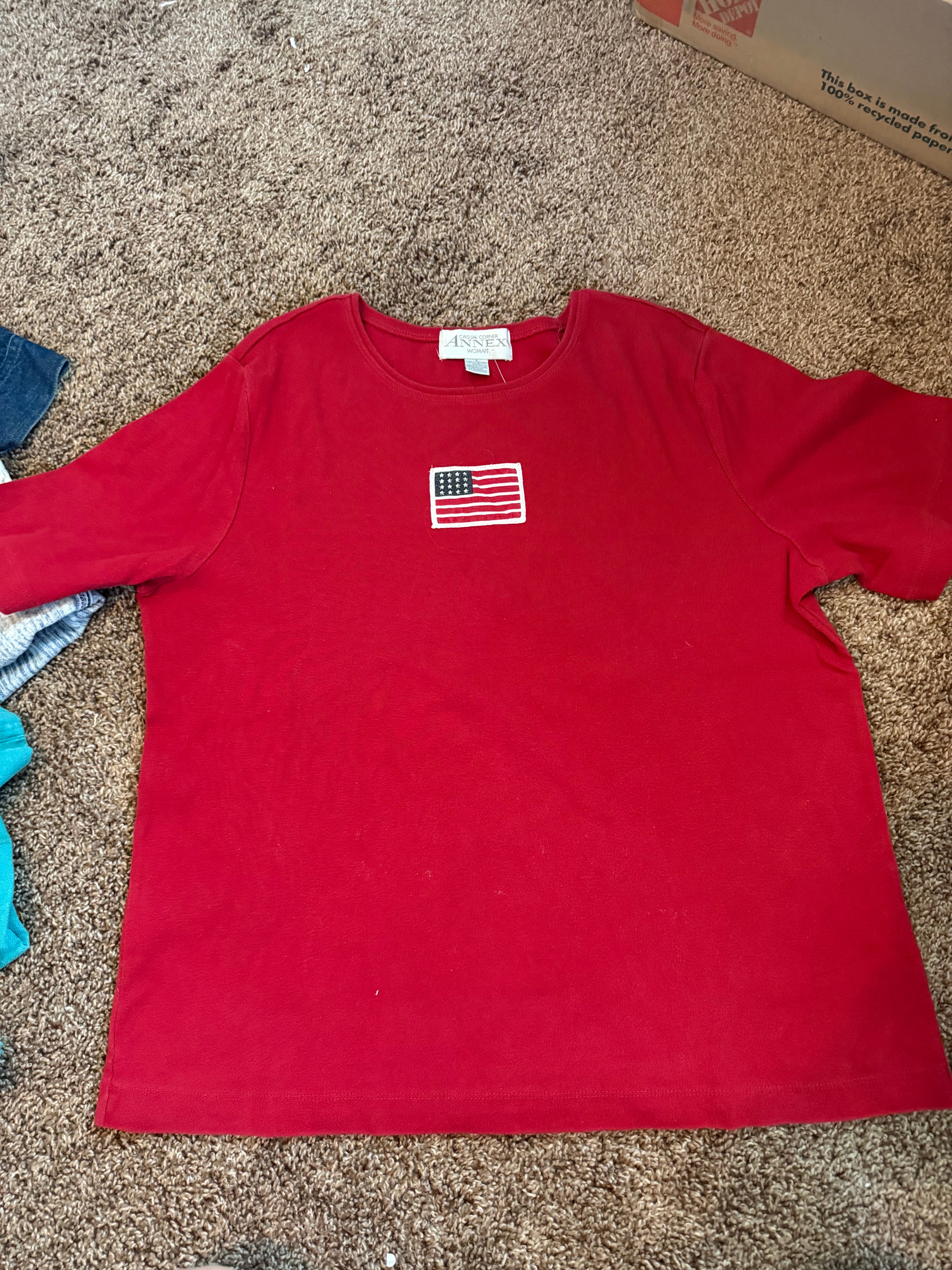 Vintage American Flag Red Tee