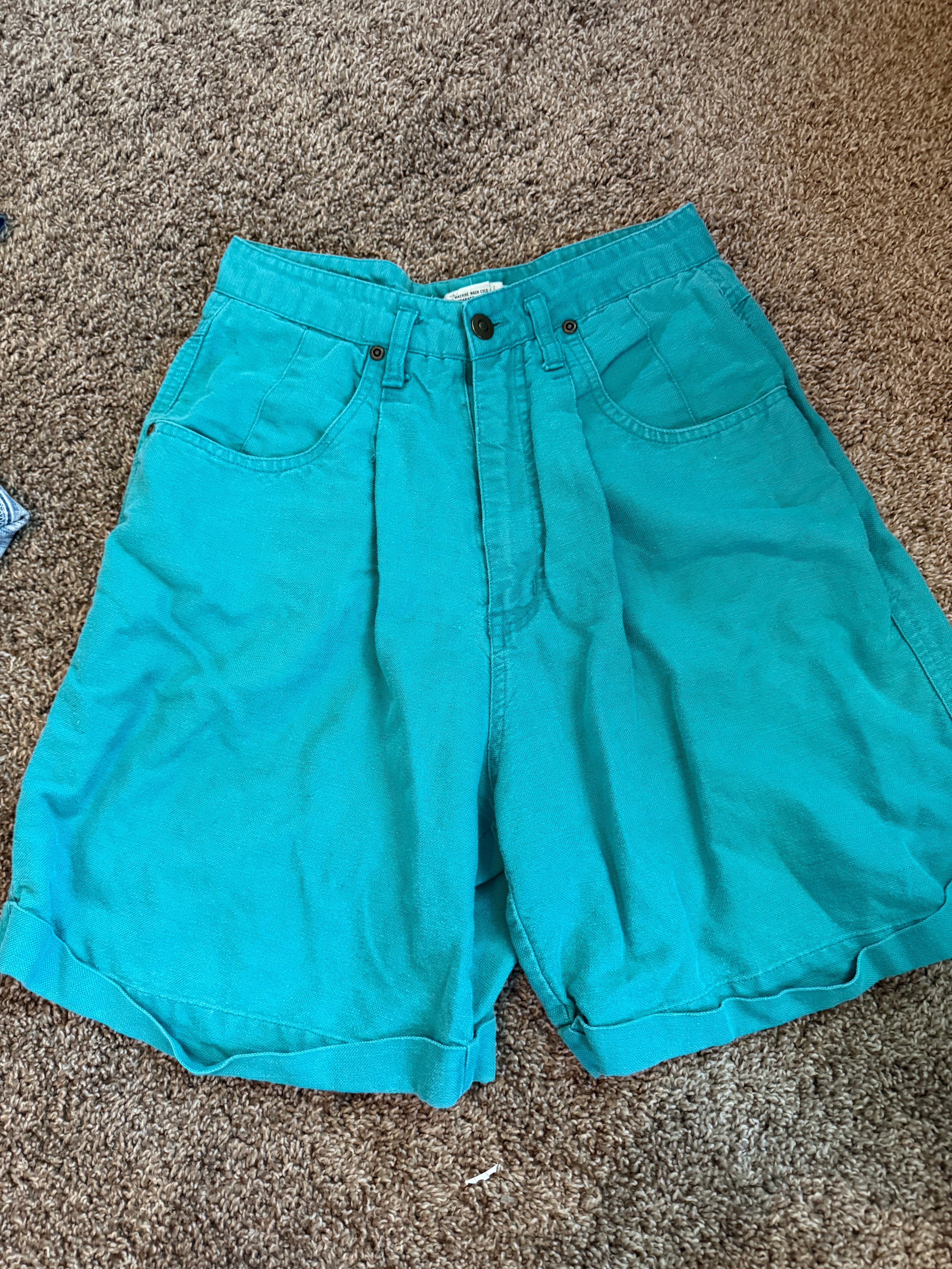 Vintage Turquoise Shorts