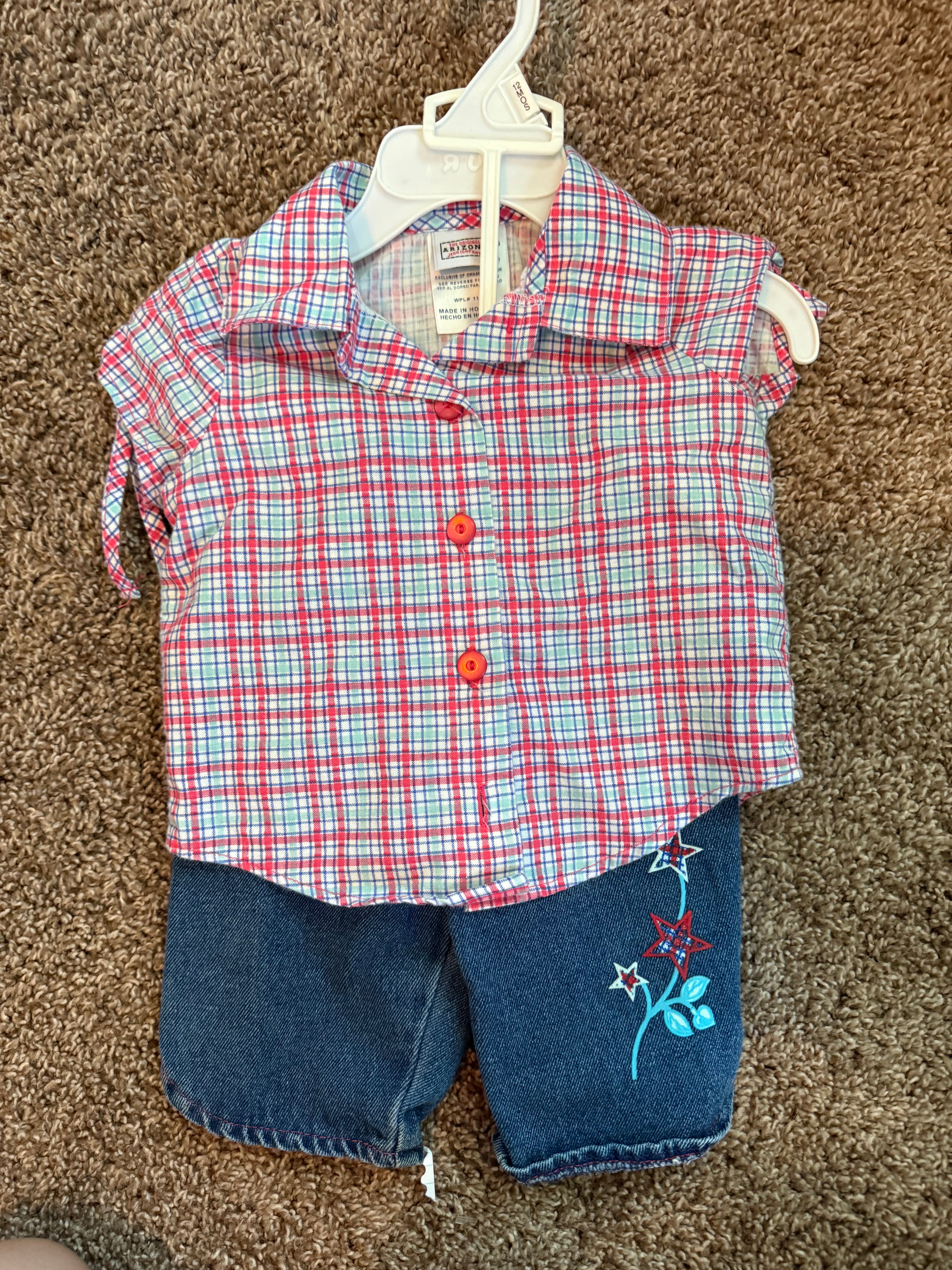 Vintage Red/Blue Plaid Outfit