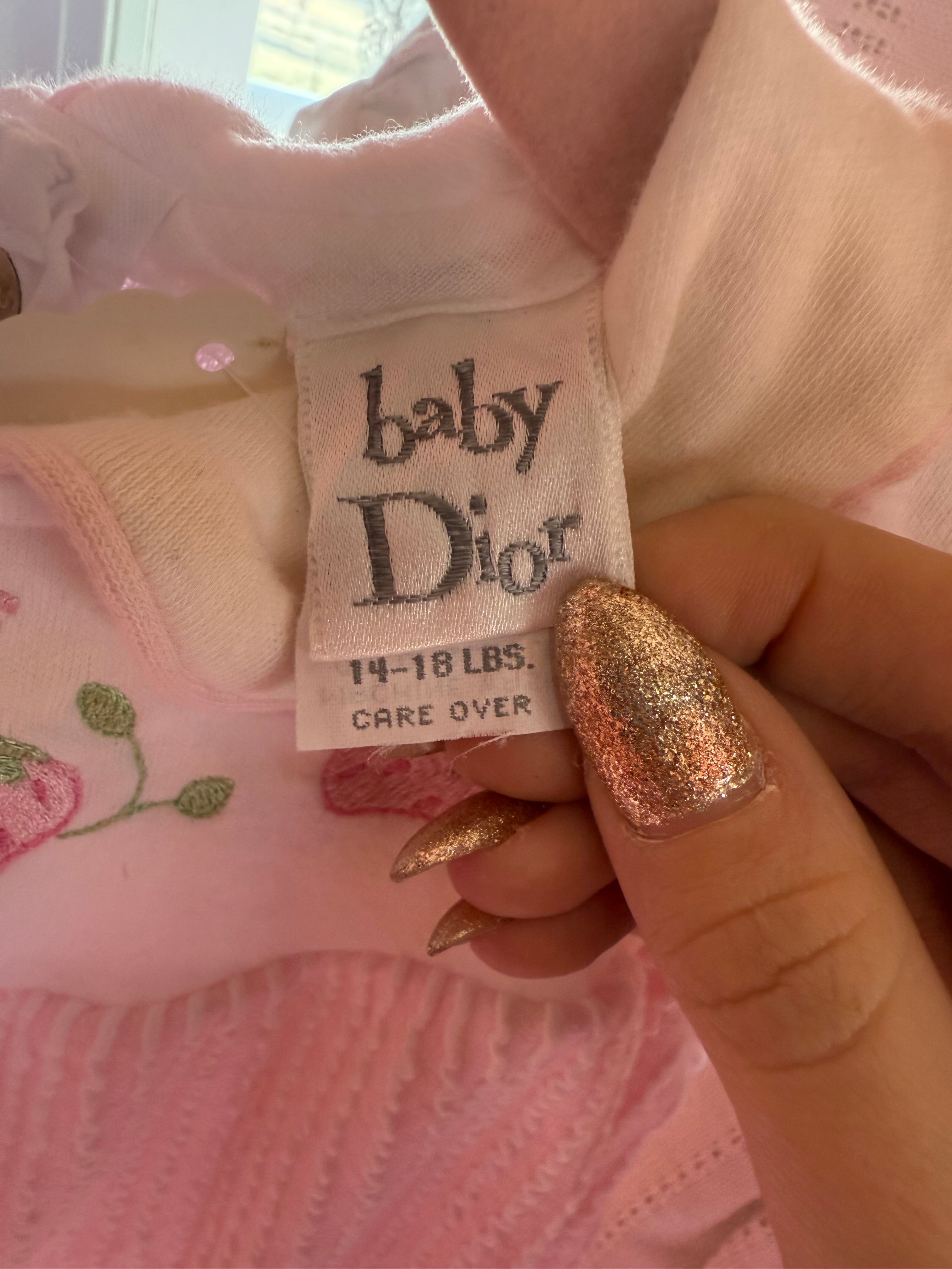 Vintage Baby Dior Strawberry Bubble Romper