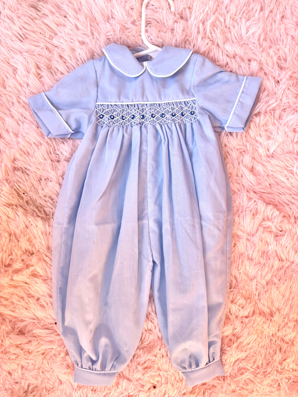 Vintage Smocked Blue Jumper