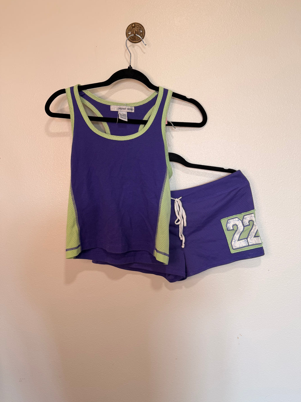 Y2K Purple & Green Athletic Set