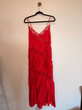 Vintage Red Lace Slip