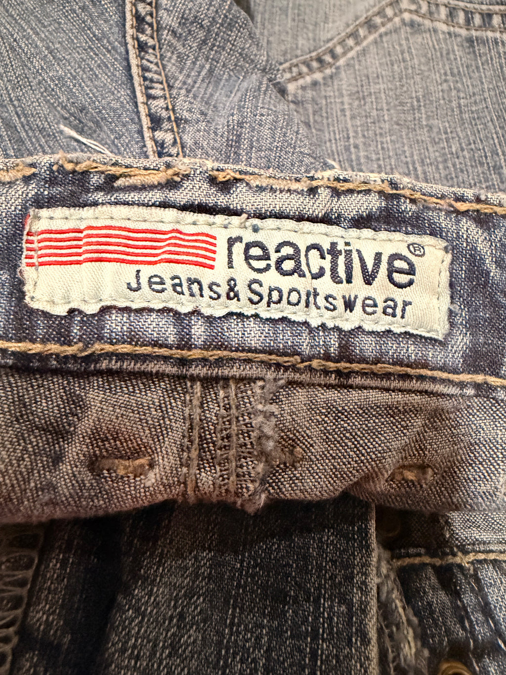 Vintage Lace-Up Low-rise Denim Jeans