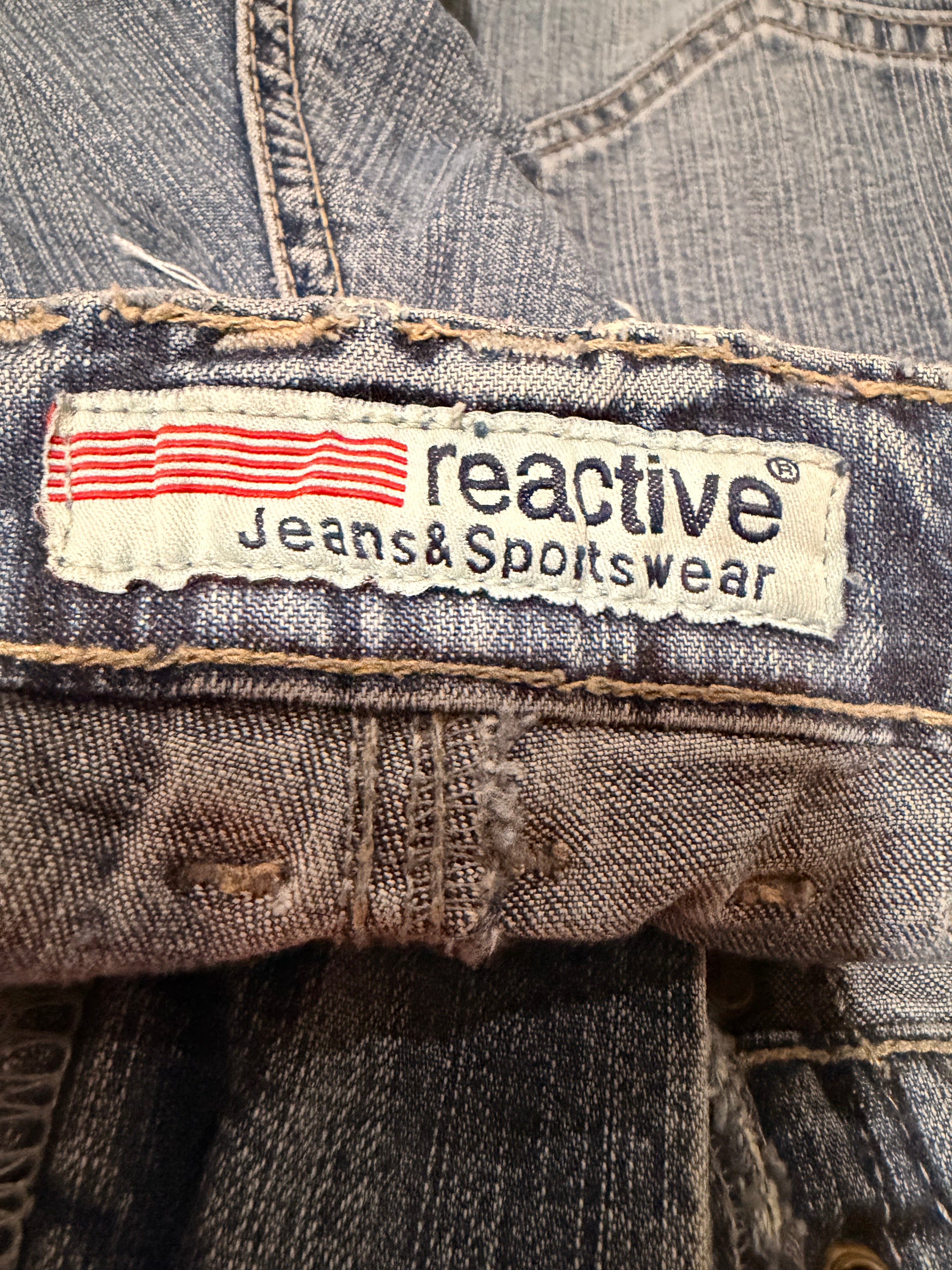 Vintage Lace-Up Low-rise Denim Jeans