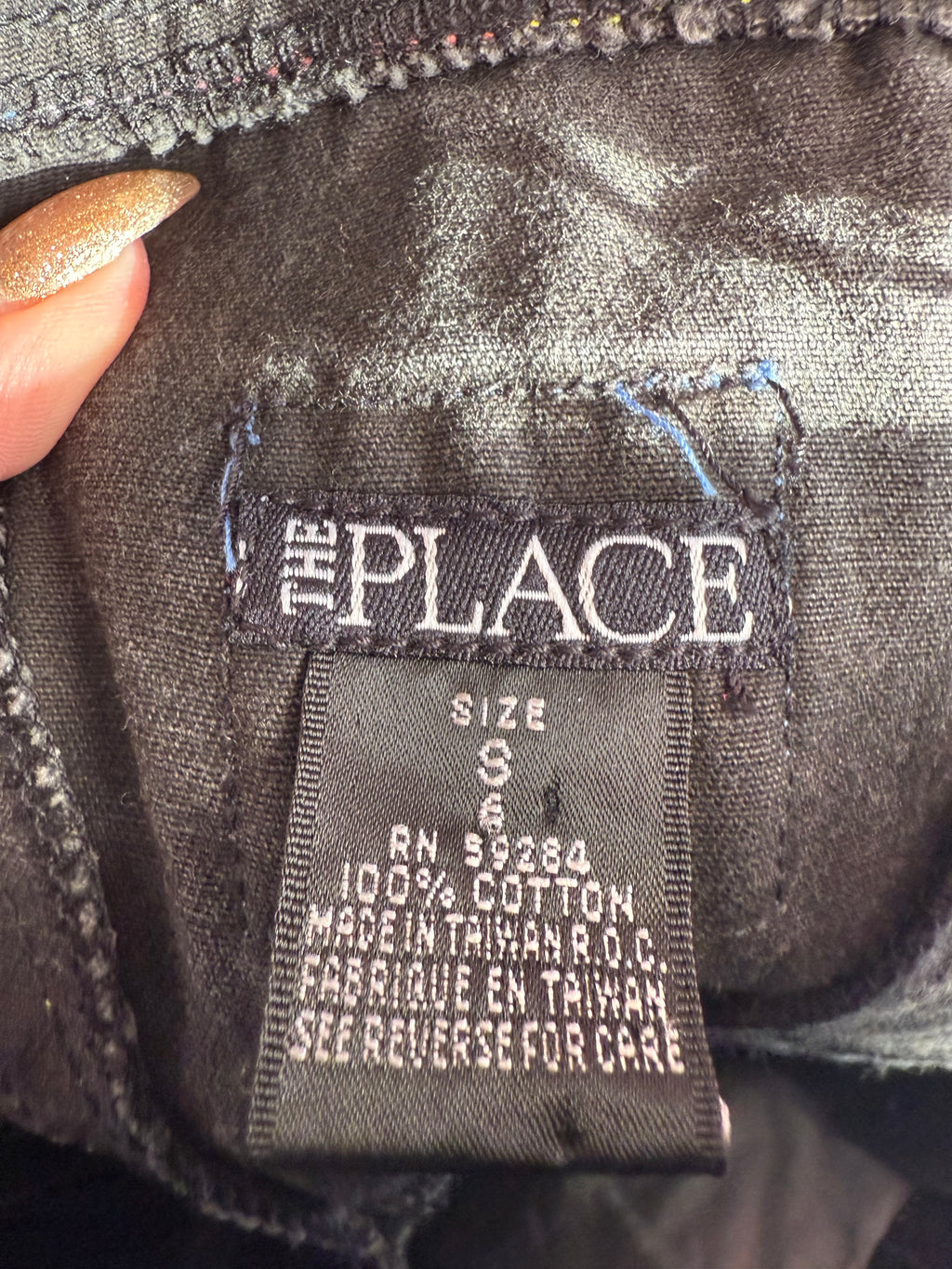 Y2K Black Overalls with Rainbow Stitching and Details