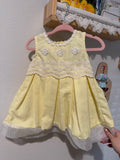 Y2K Yellow Floral Lace Dress