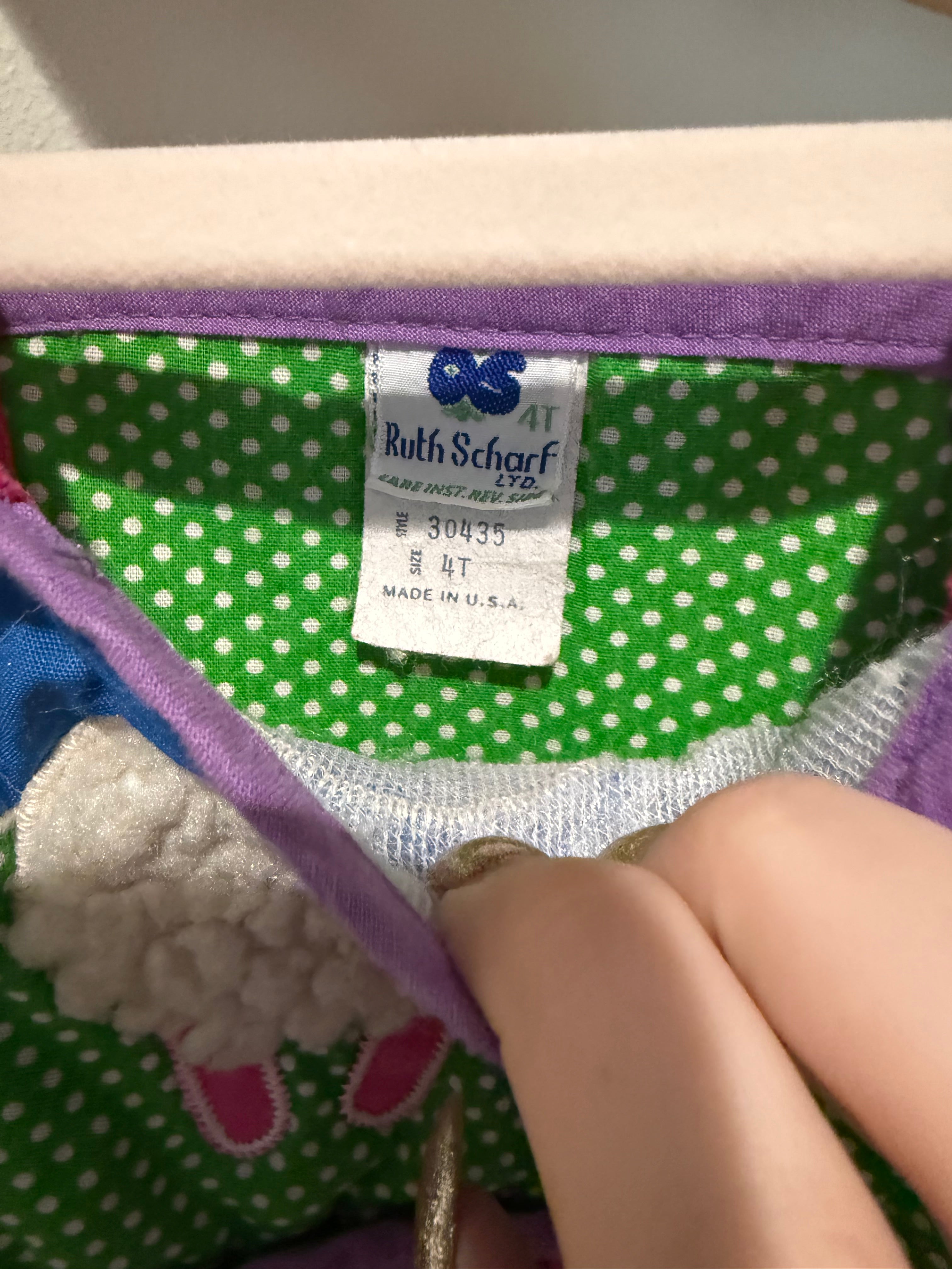 Vintage Corduroy Quilted Sheep Dress