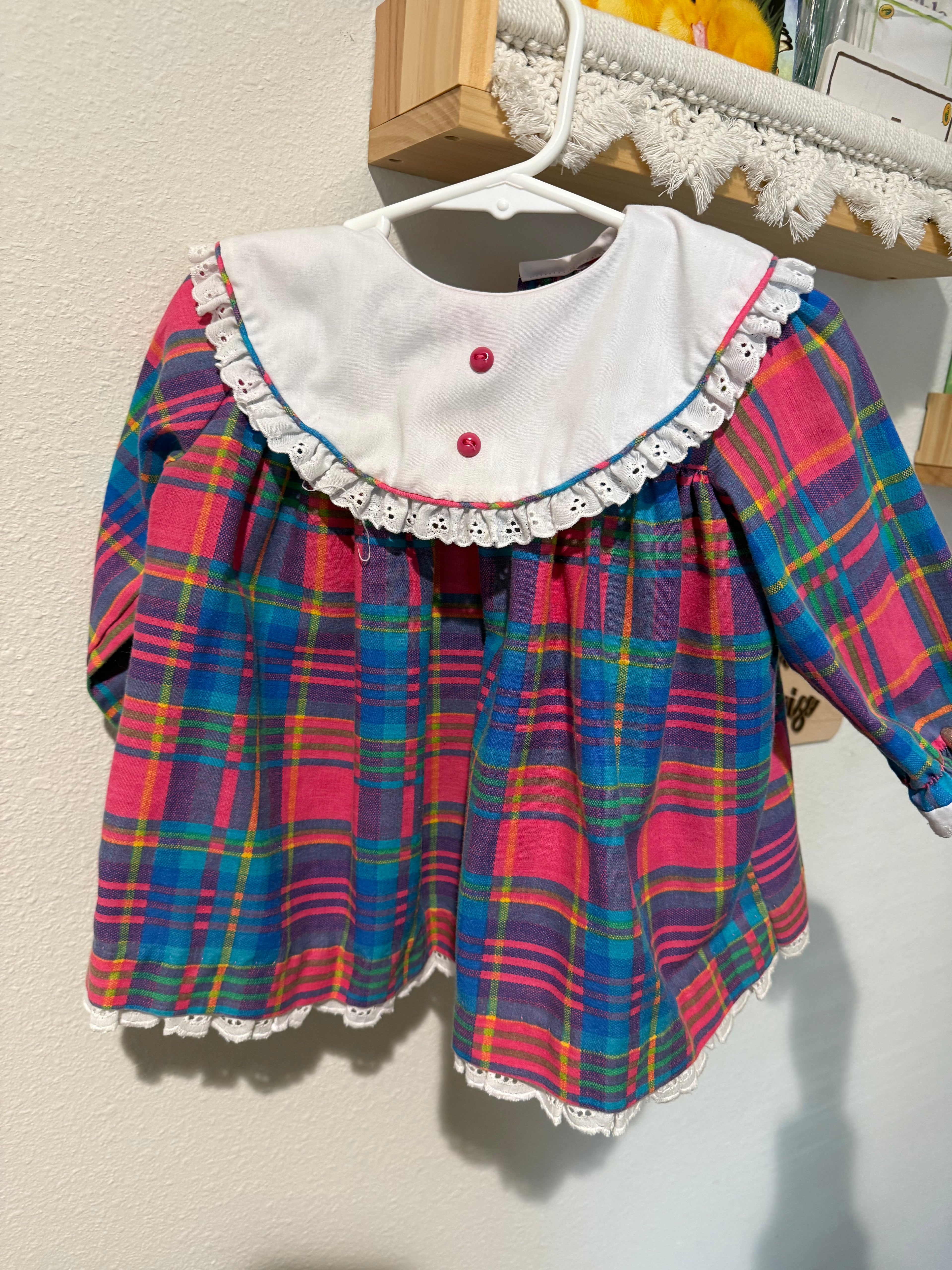 Vintage Colorful Plaid Dress