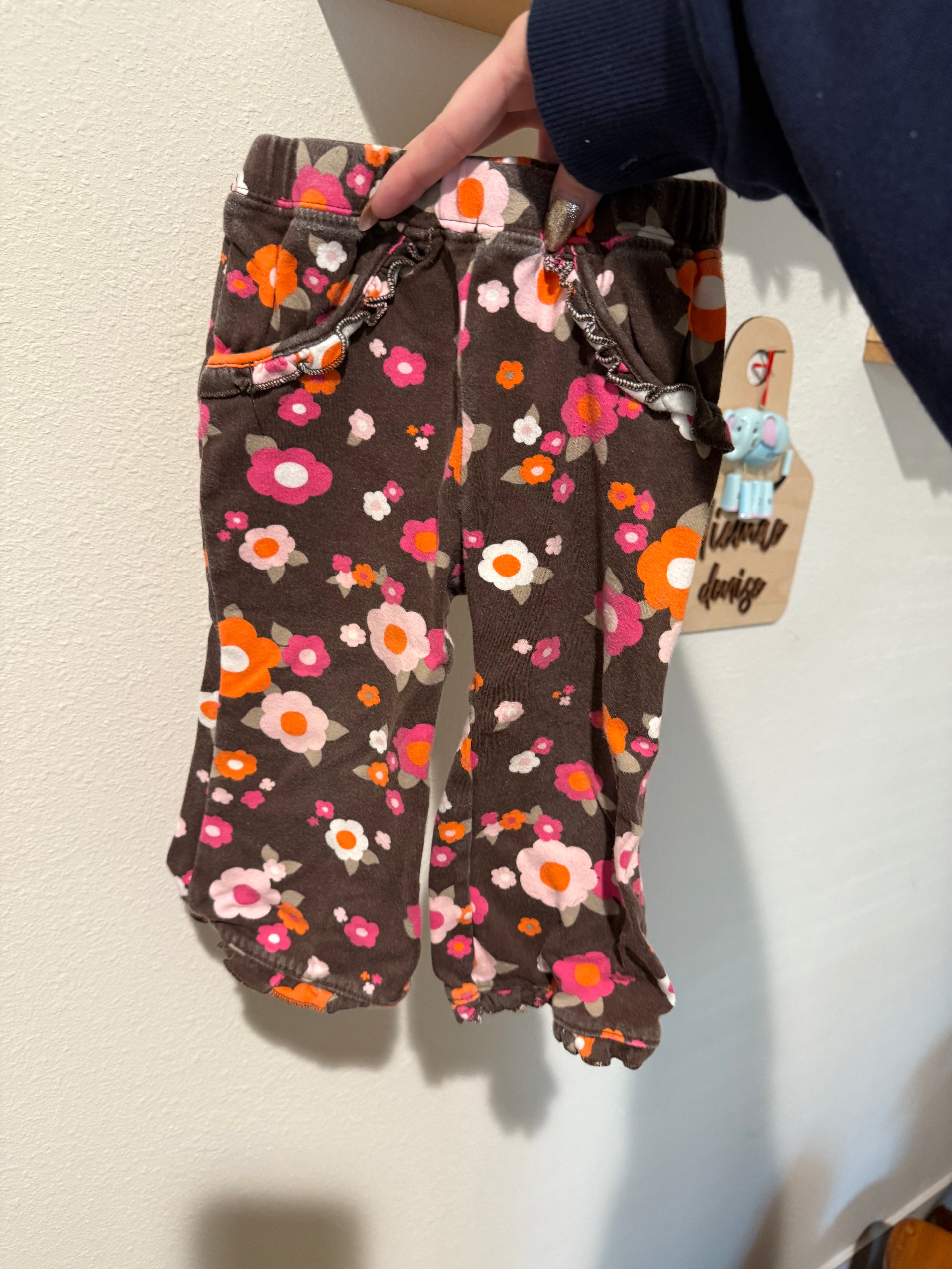 Y2K Brown Floral Pants