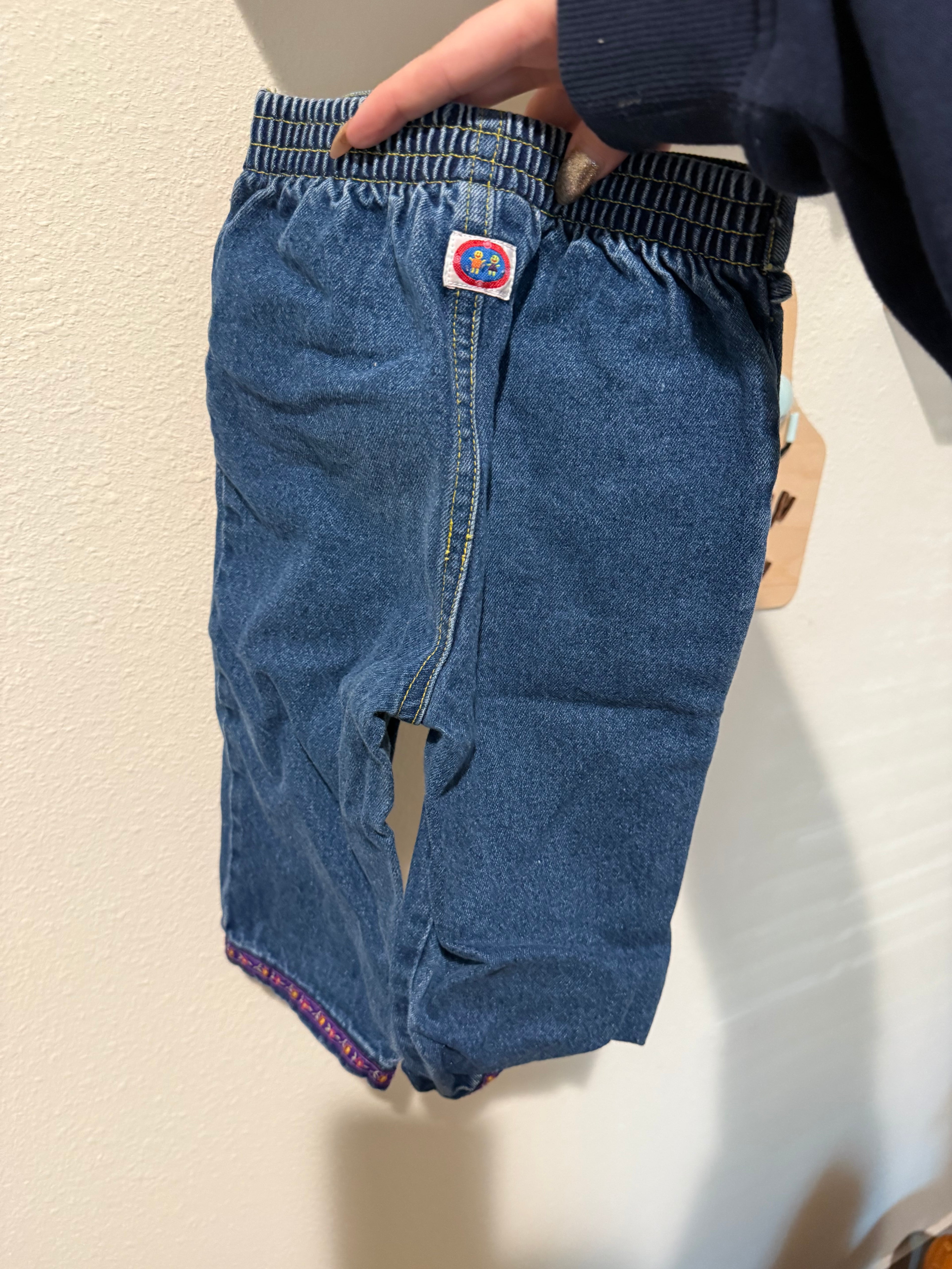 Vintage Patchwork and Tie Jeans