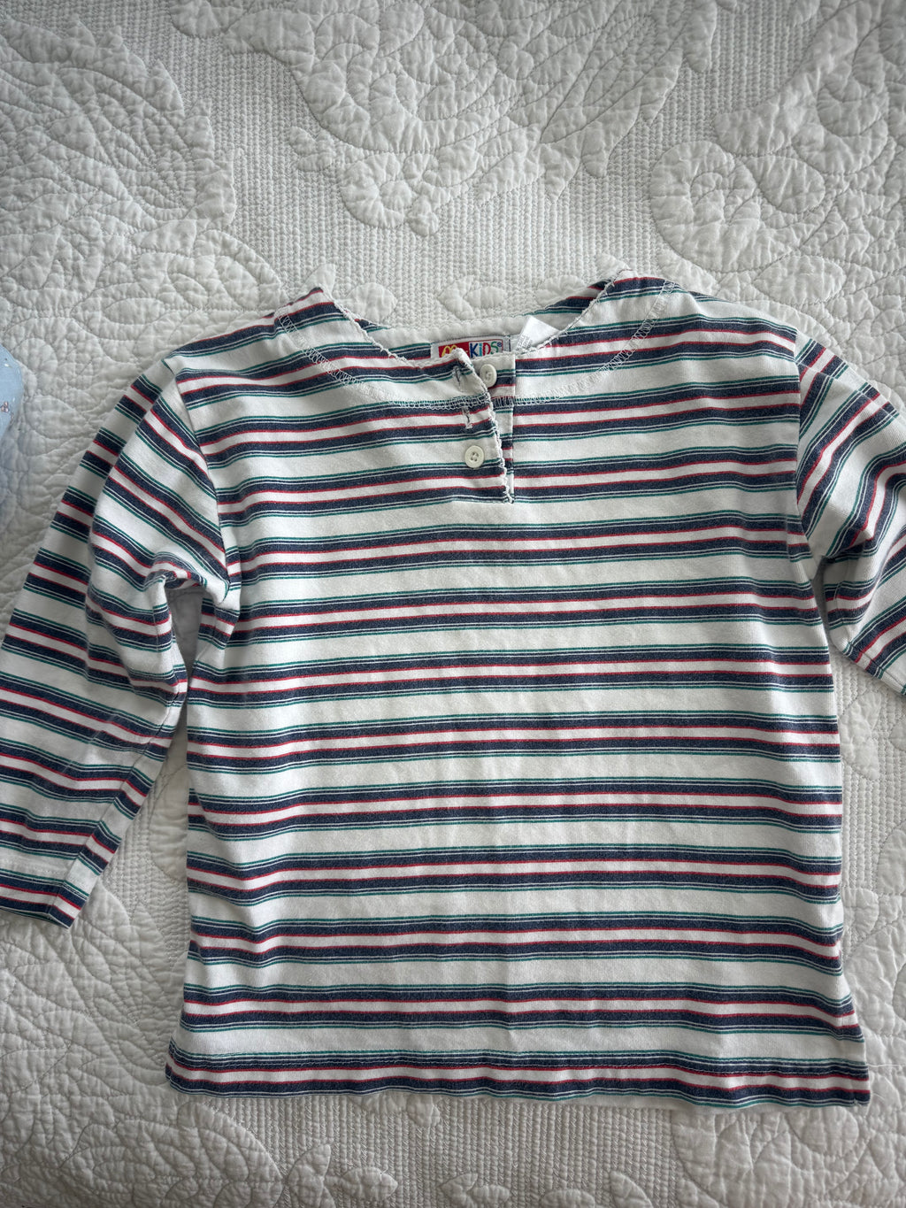 Vintage McKids 3/4 Length Striped Shirt