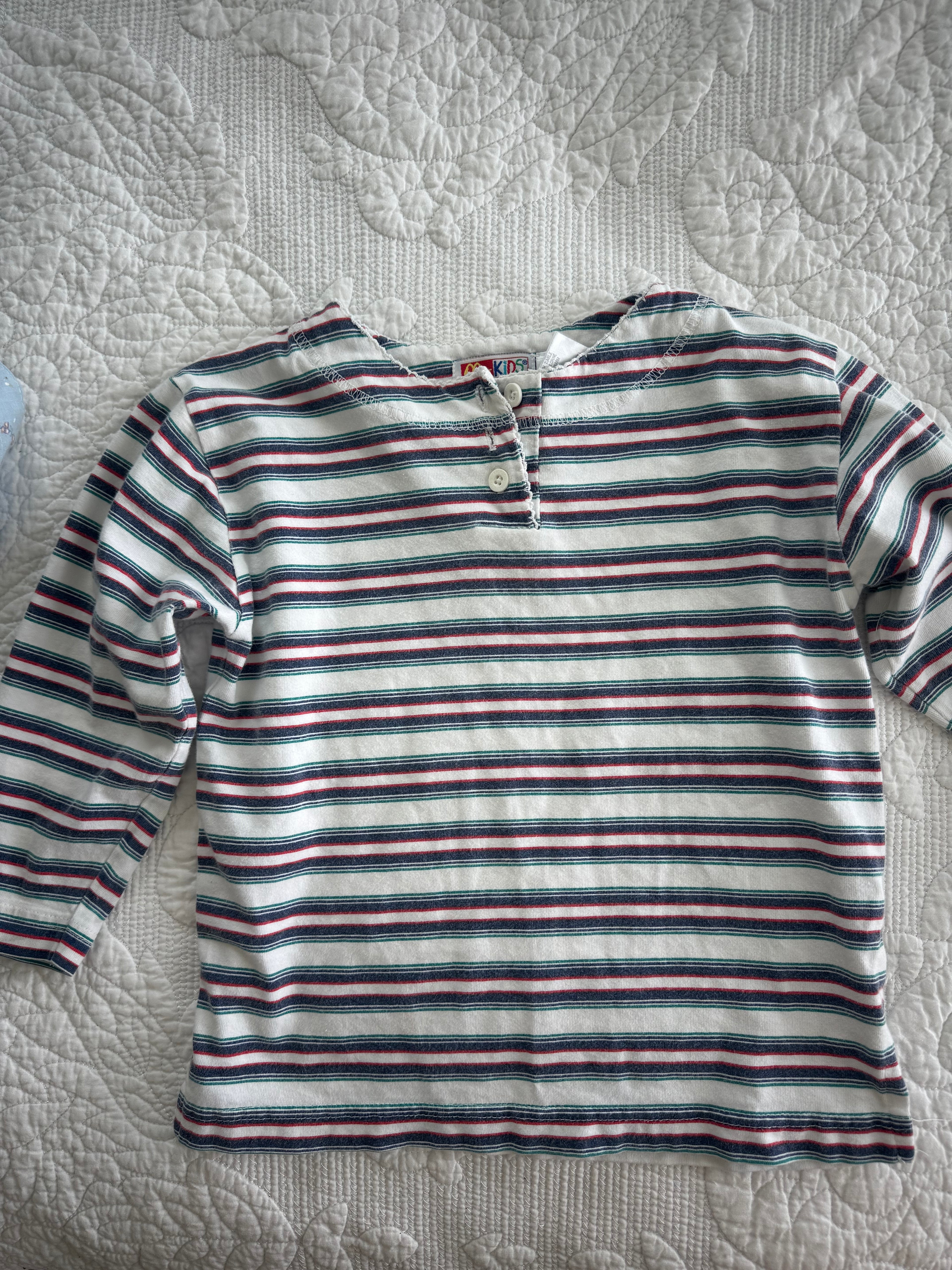 Vintage McKids 3/4 Length Striped Shirt