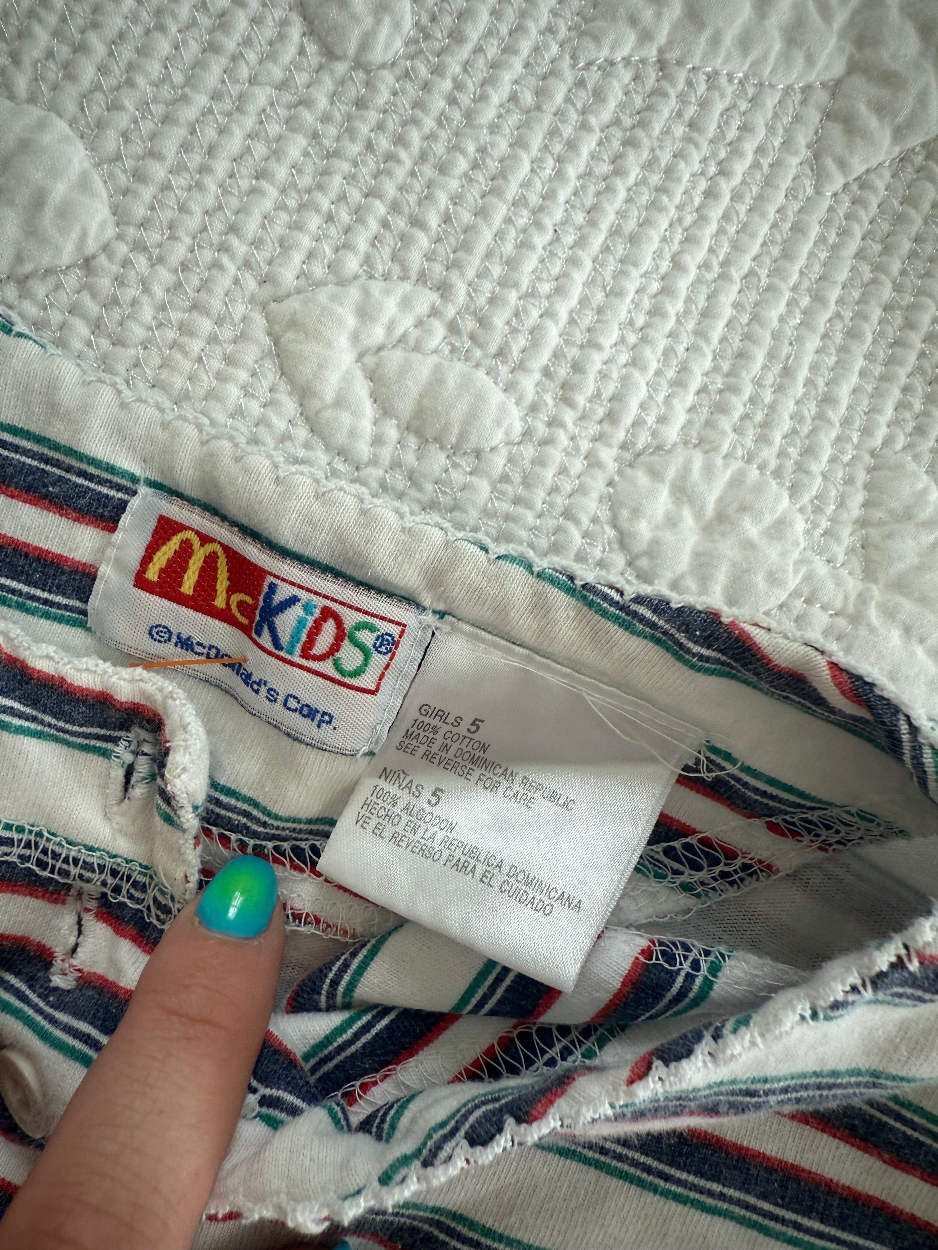 Vintage McKids 3/4 Length Striped Shirt
