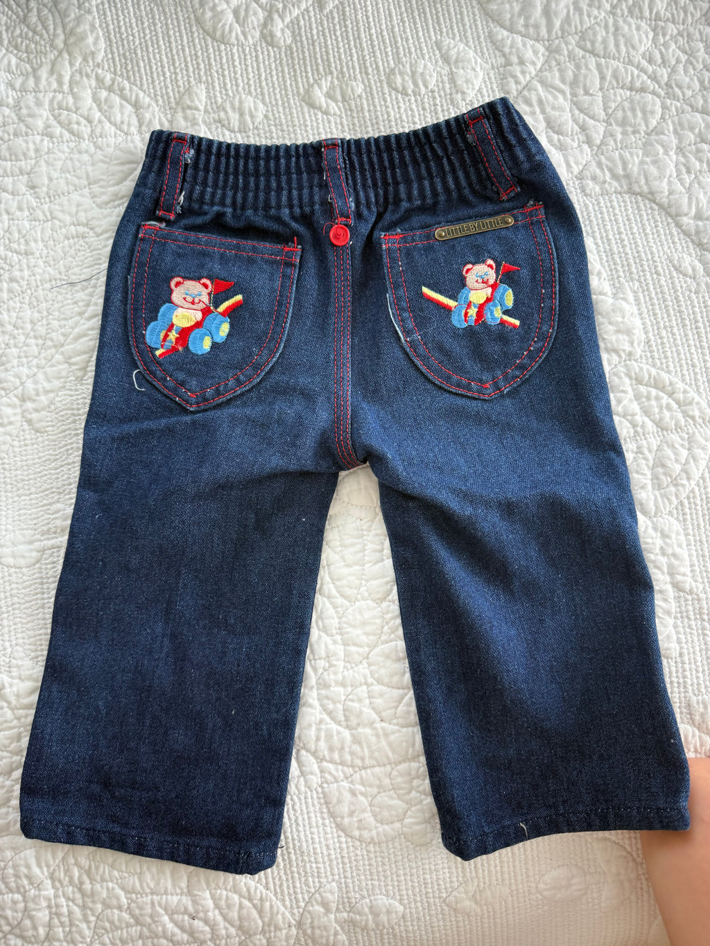 Vintage Embroidered Denim Dark Wash Jeans