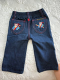 Vintage Embroidered Denim Dark Wash Jeans