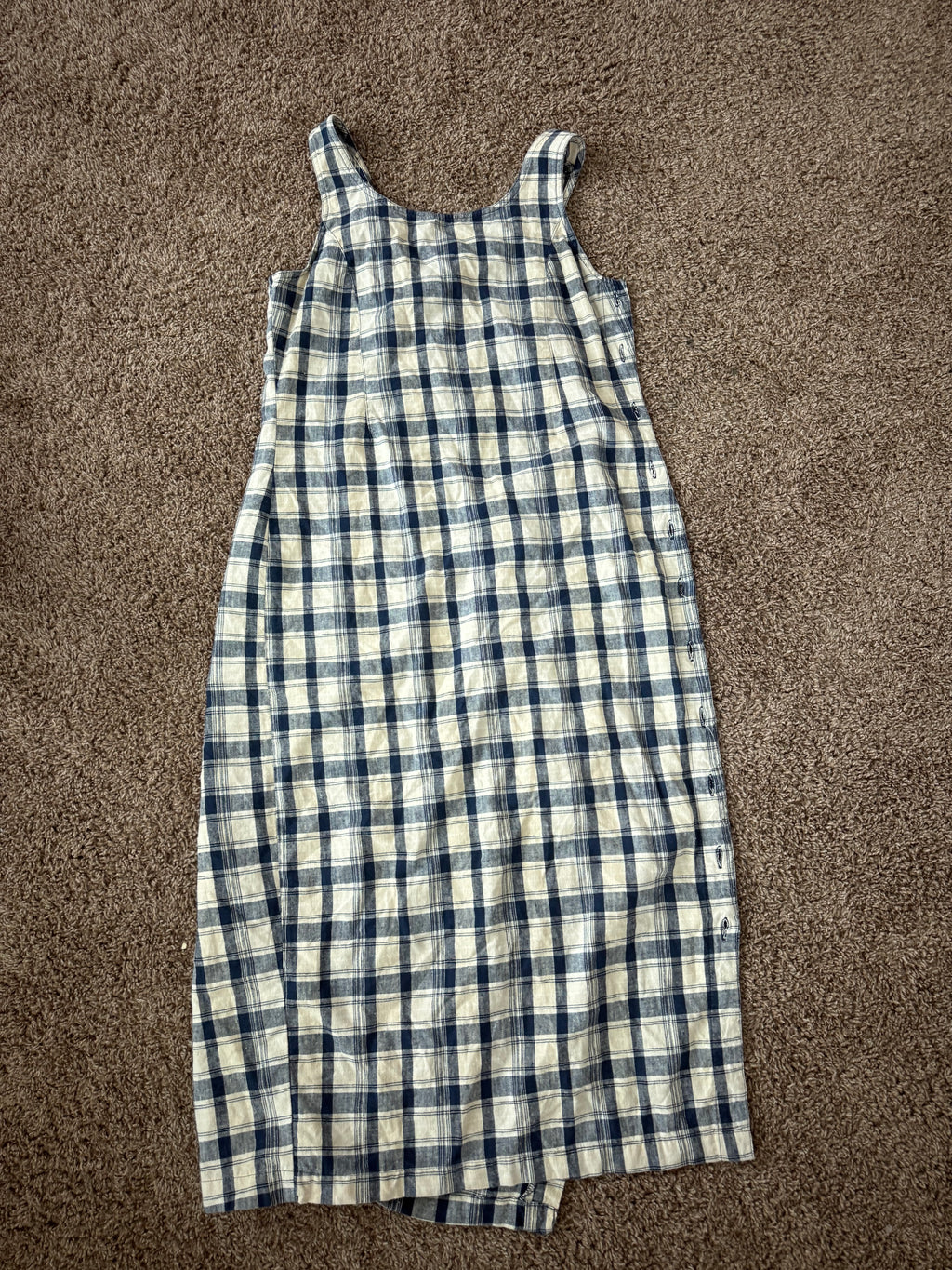 Vintage Navy Plaid Dress