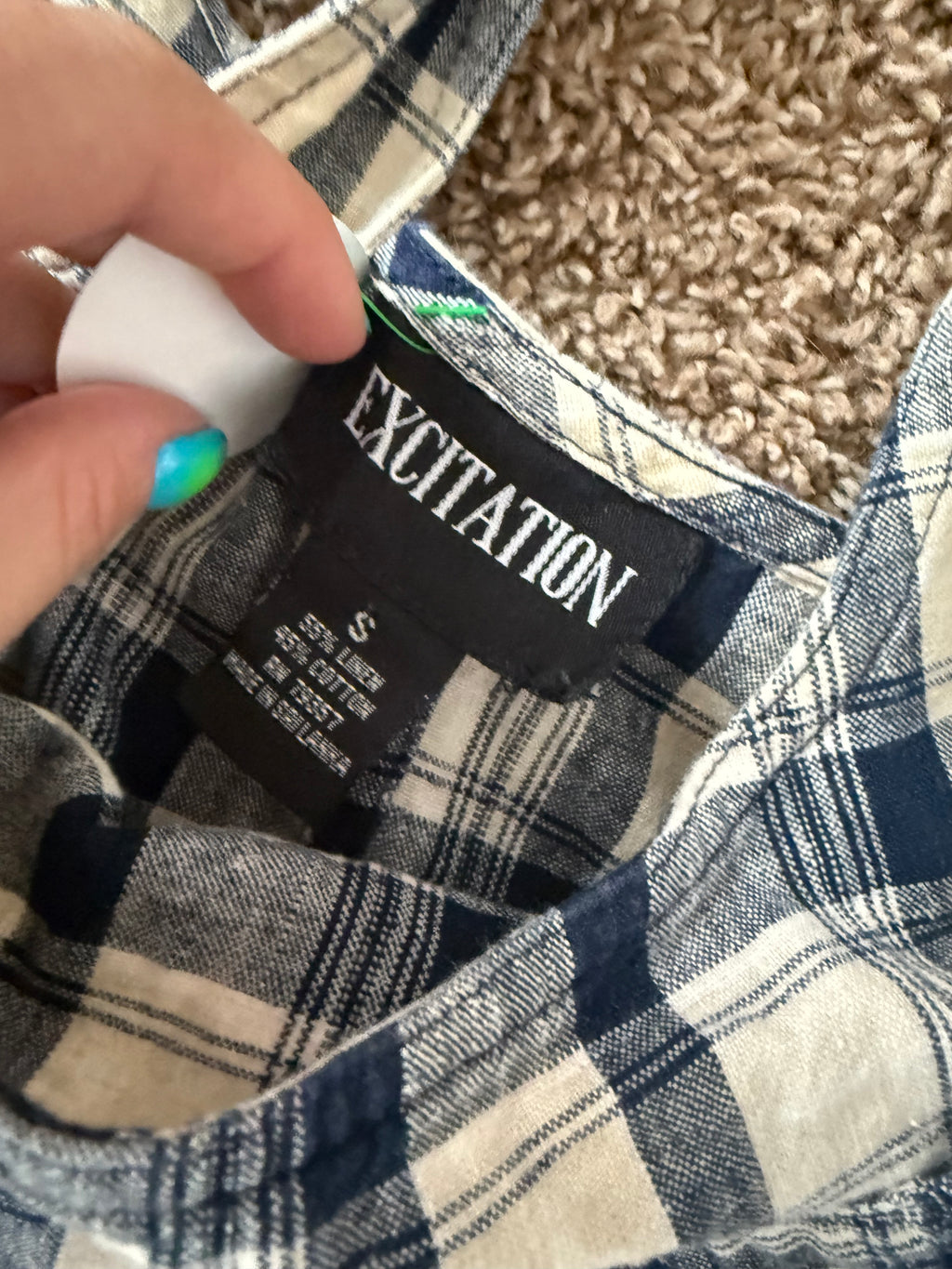 Vintage Navy Plaid Dress