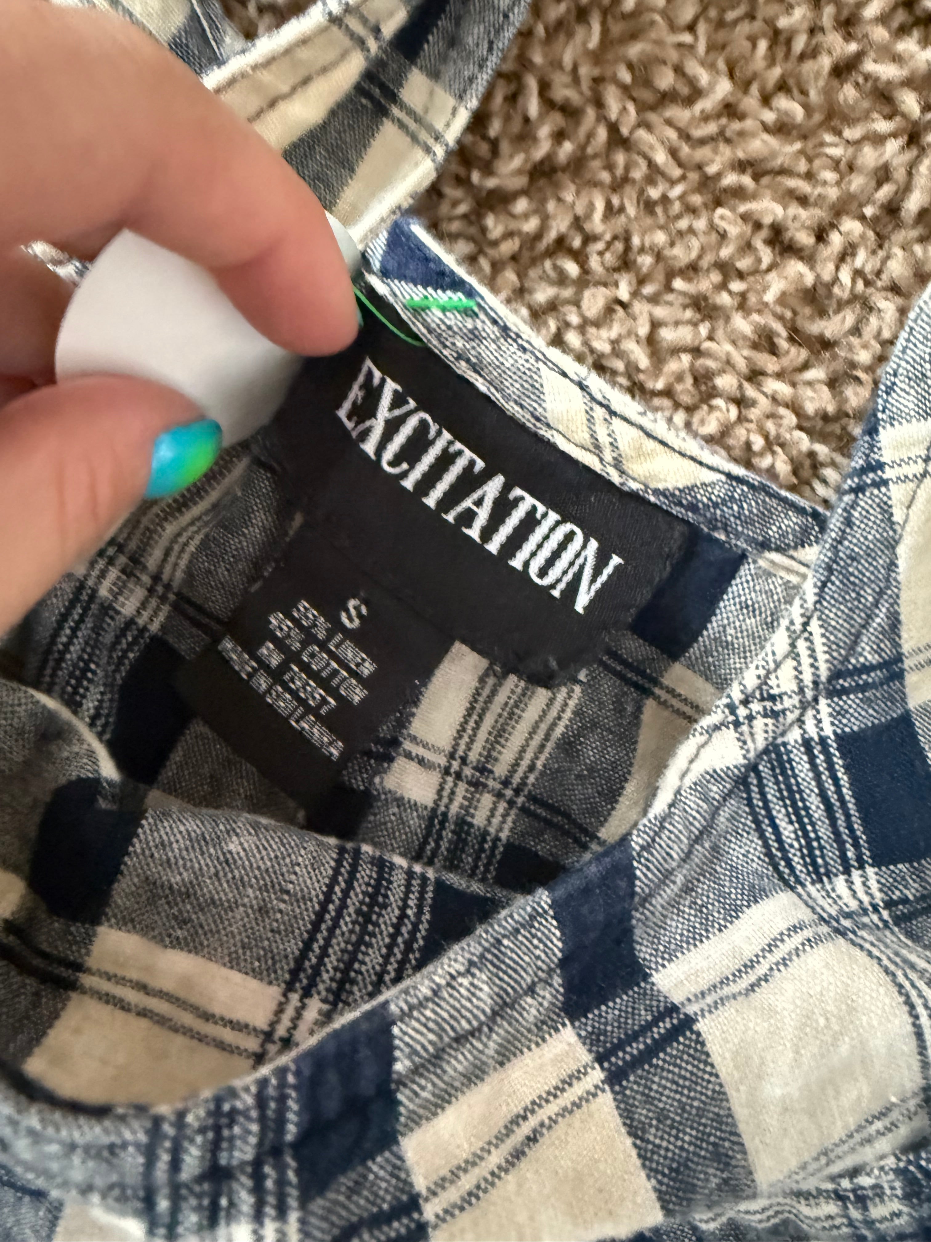 Vintage Navy Plaid Dress