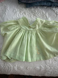 Vintage Light Green Dainty Dress with Embroidery