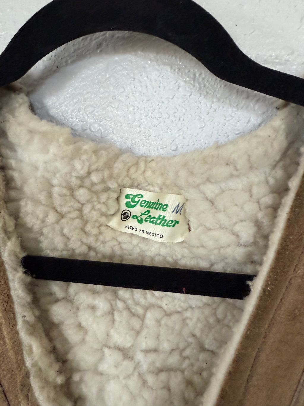 Vintage Leather Suede and Fleece Brown Vest