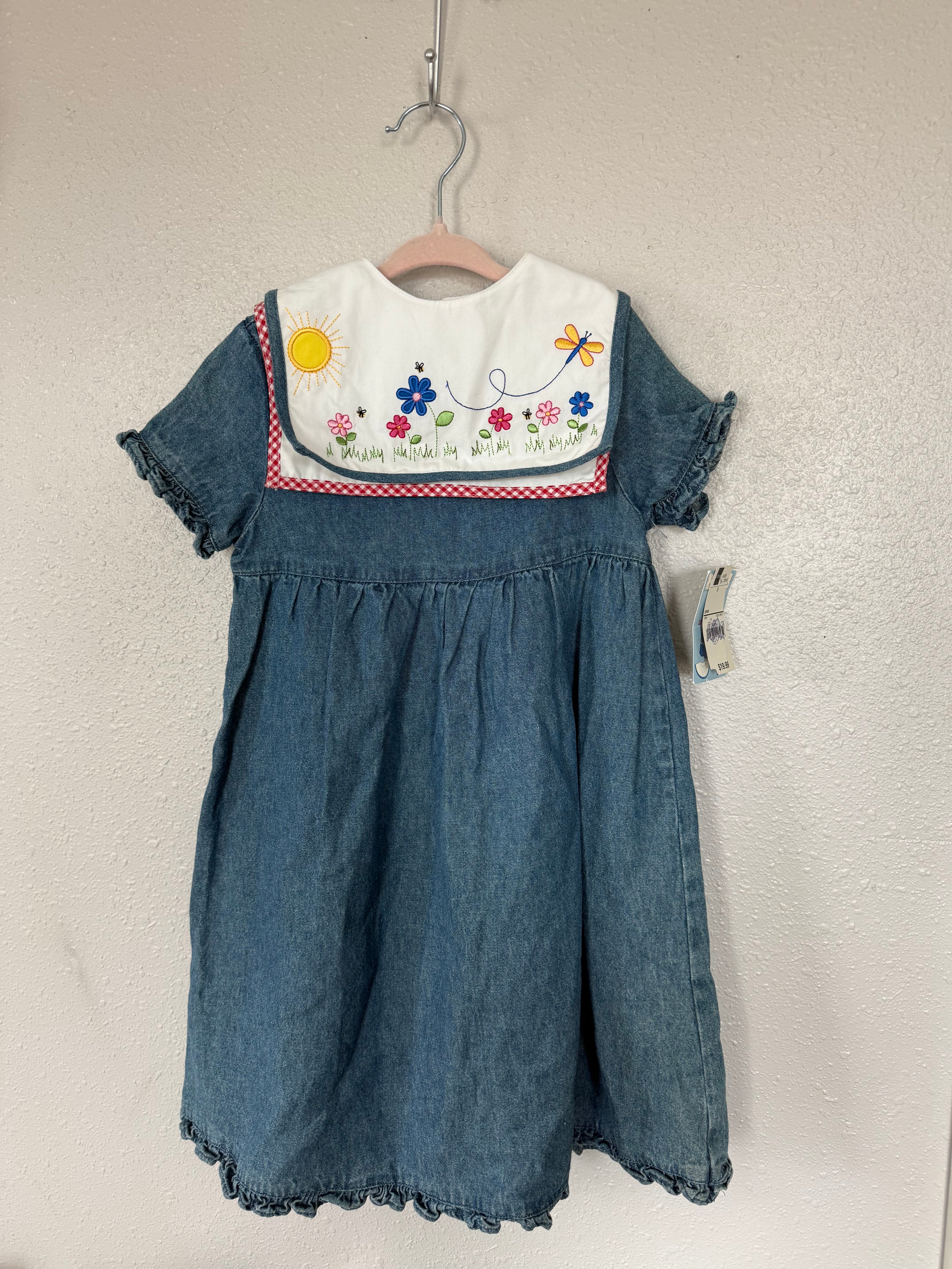 Vintage NWT 3in1 Collared Blue Denim Dress