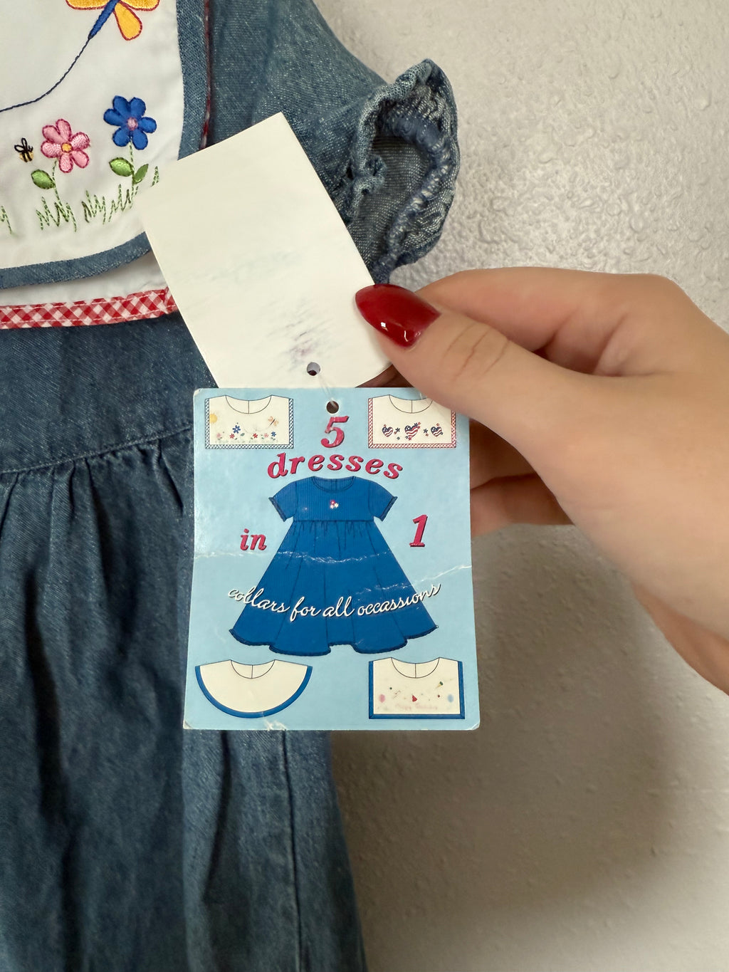 Vintage NWT 3in1 Collared Blue Denim Dress