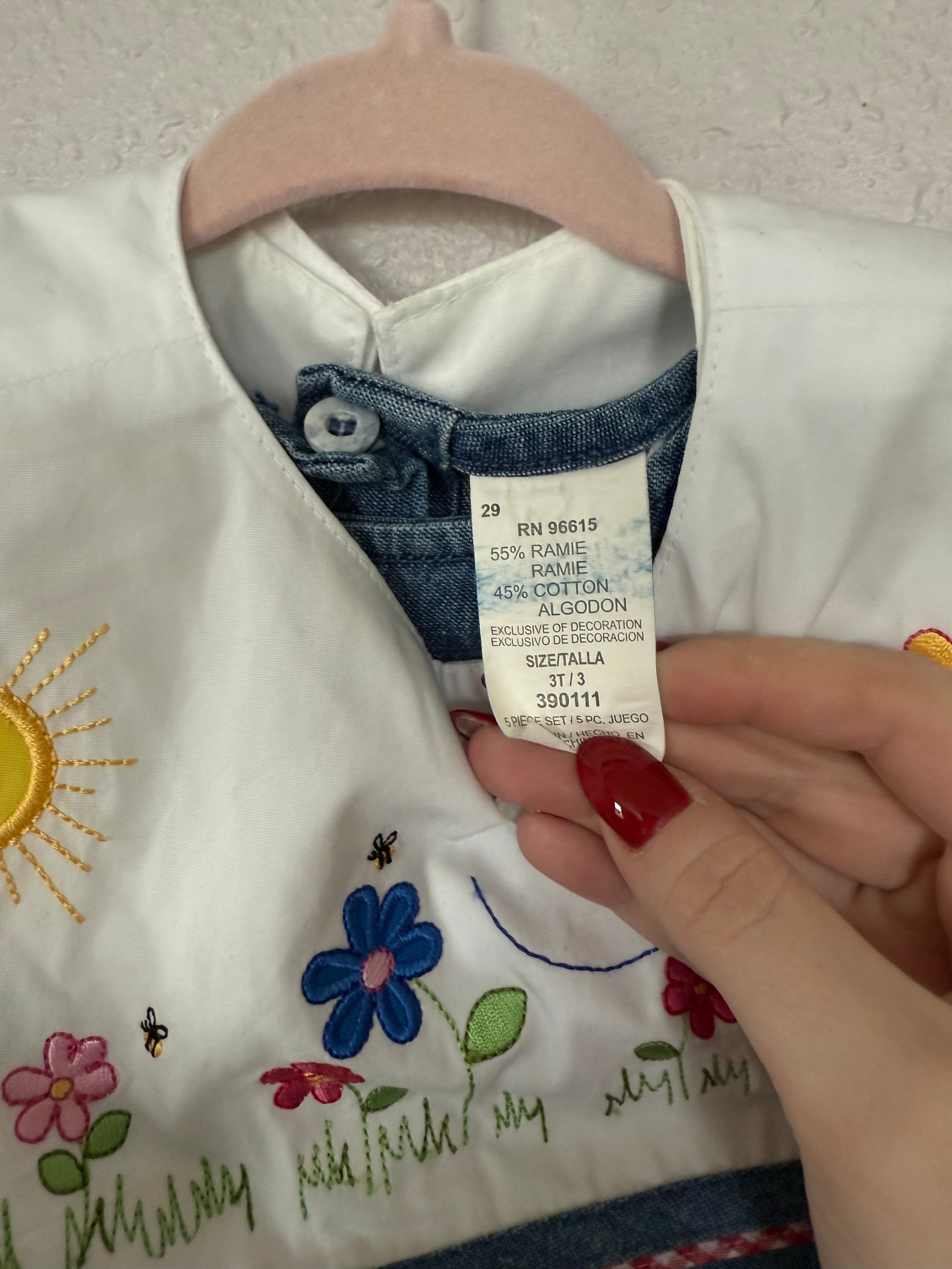 Vintage NWT 3in1 Collared Blue Denim Dress