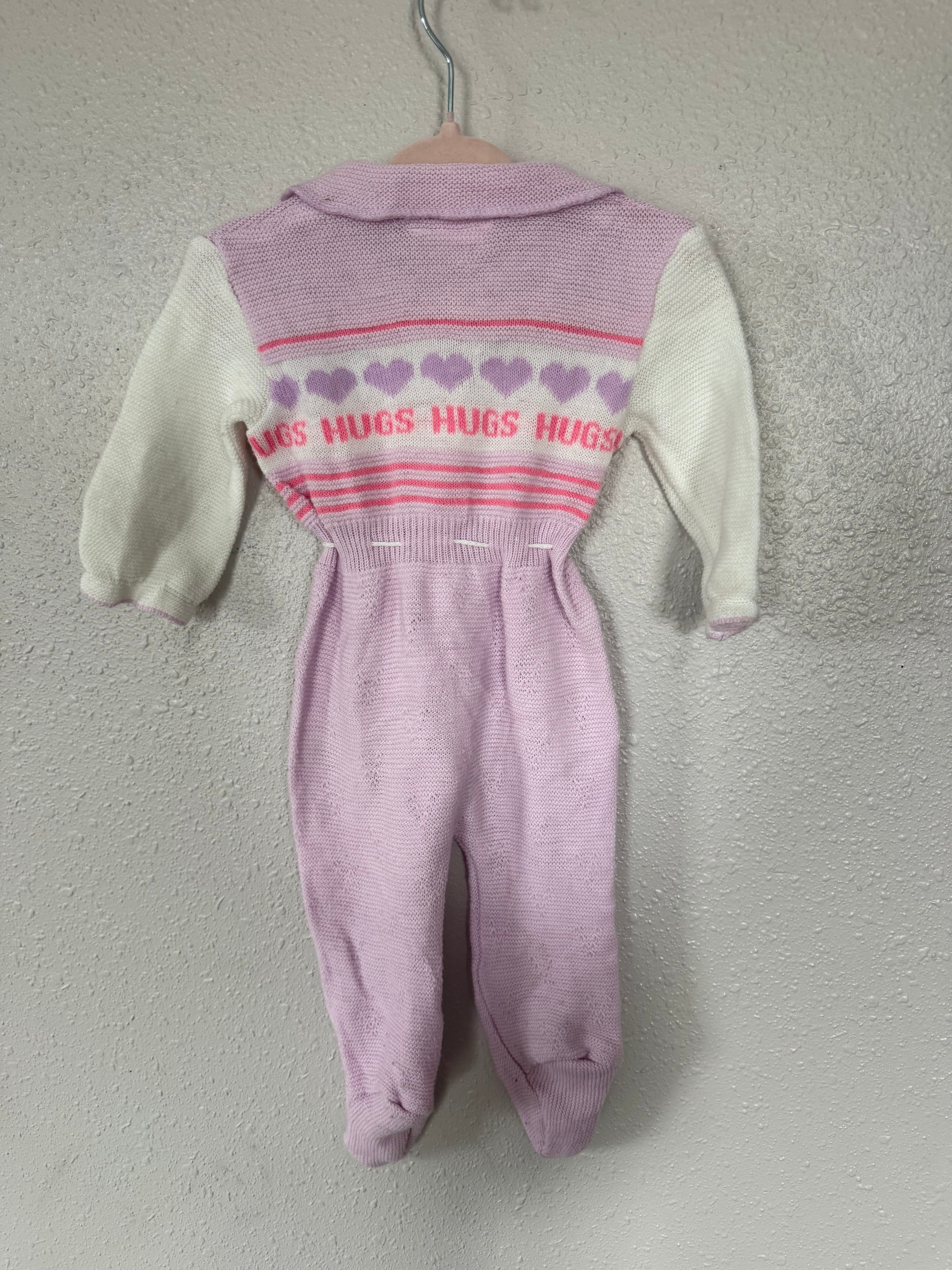 Vintage "Hugs" Knit Valentines Jumper