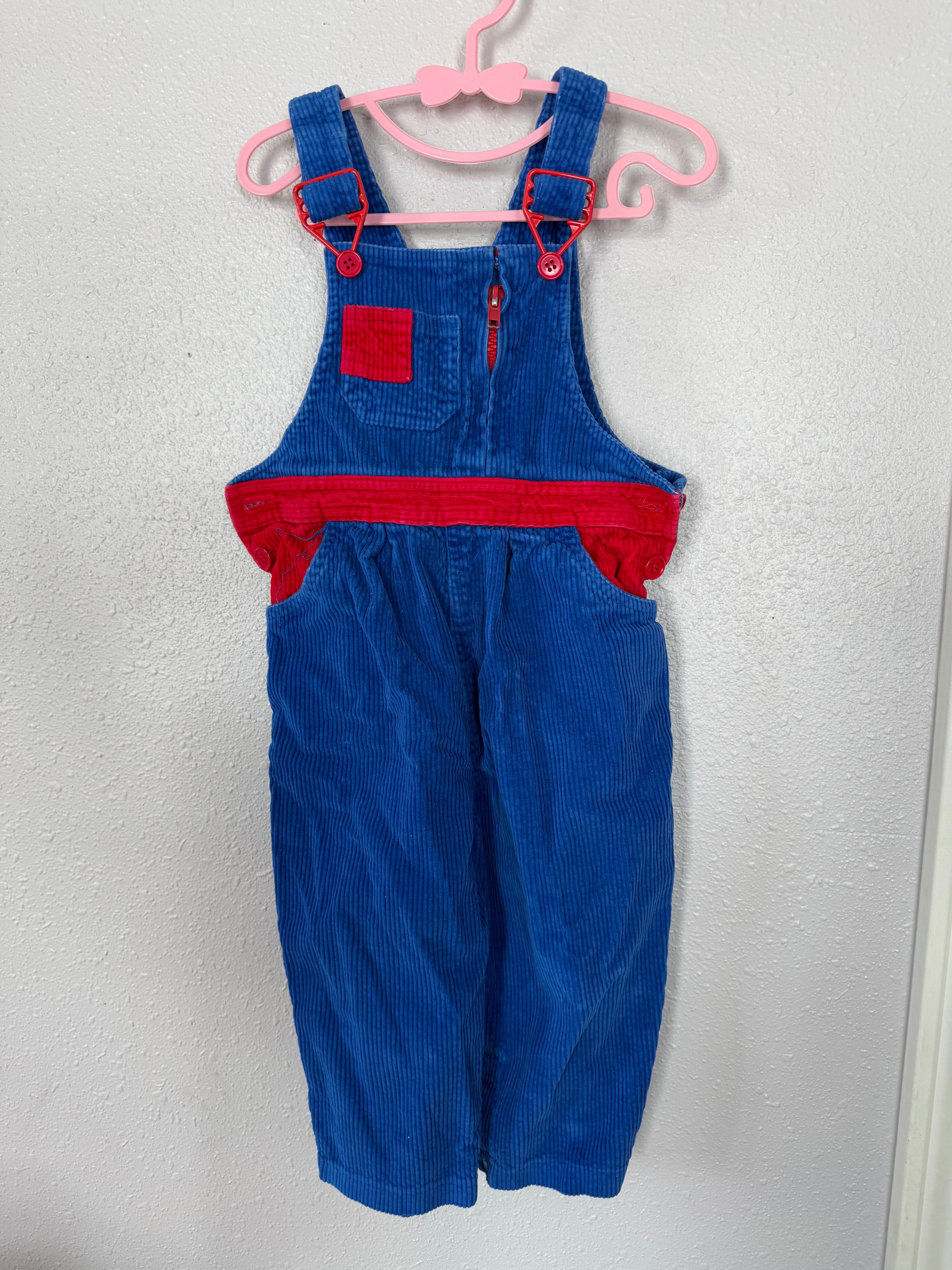 Vintage Colorblock Overalls