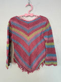 Y2K Crochet Knit Poncho Sweater