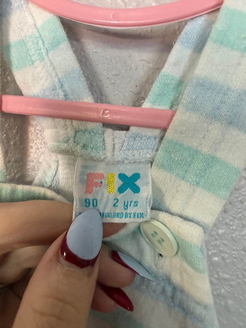 Vintage Mint and Blue Striped Overalls