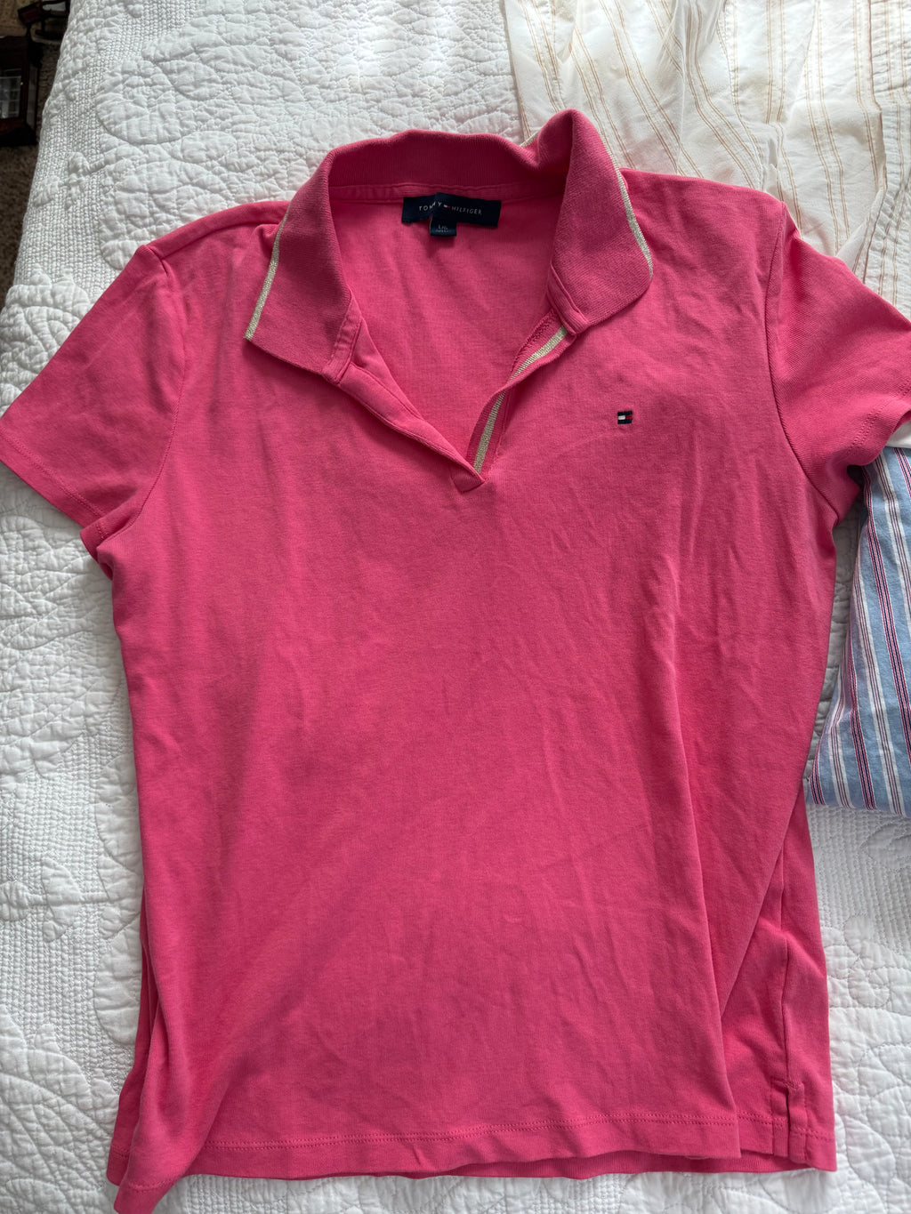 Y2K Tommy Pink Collared Shirt