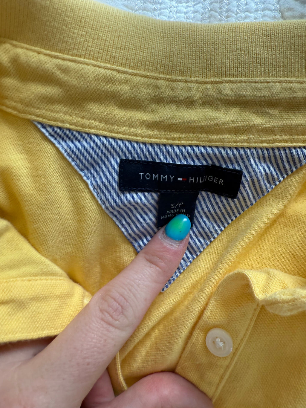 Y2K Tommy Yellow Collard Shirt