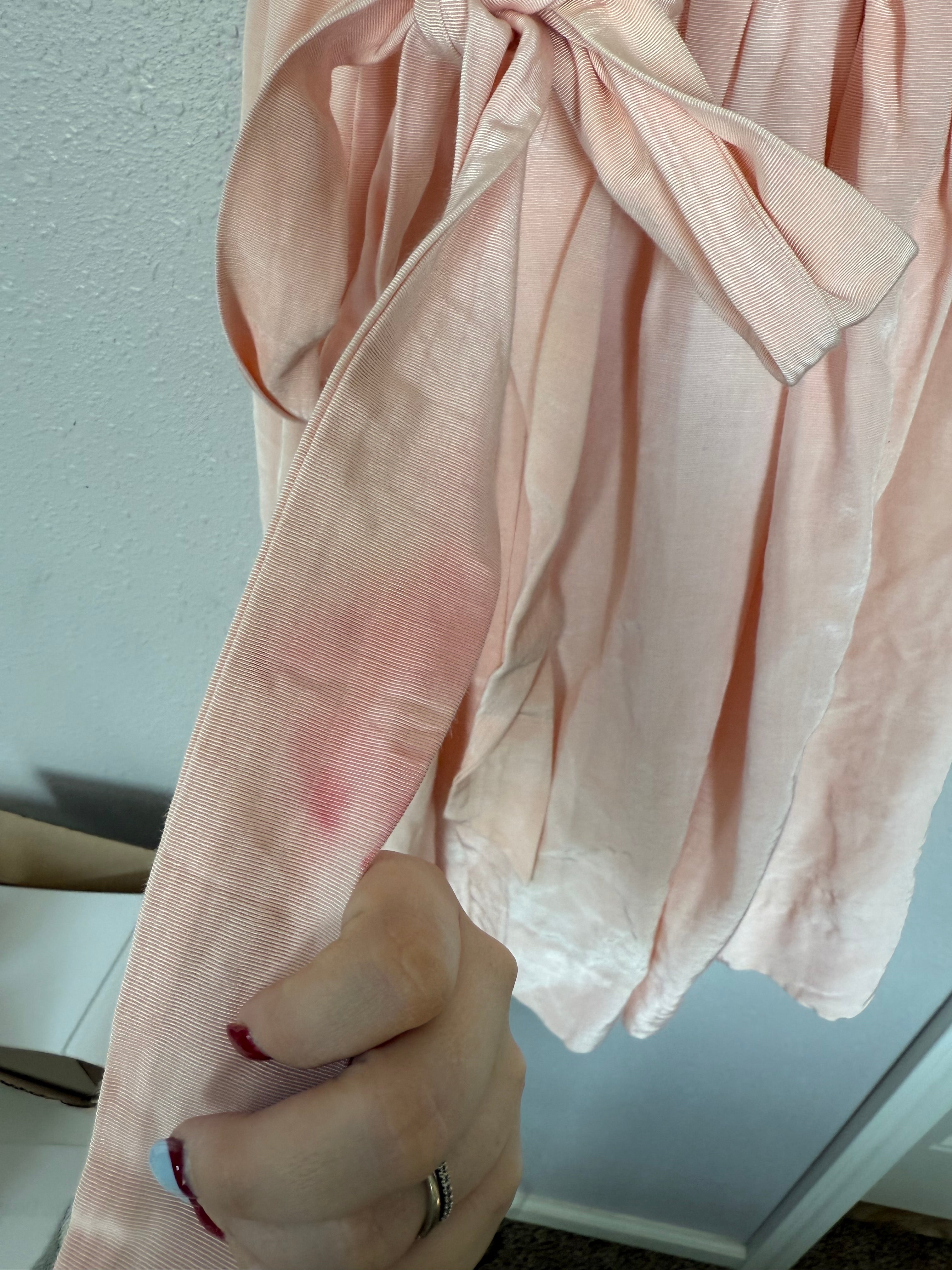 Vintage Light Pink Puff Sleeved Dress